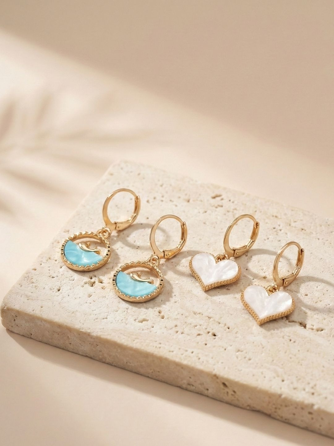 Lara Karen Feather Shaped Drop Earrings