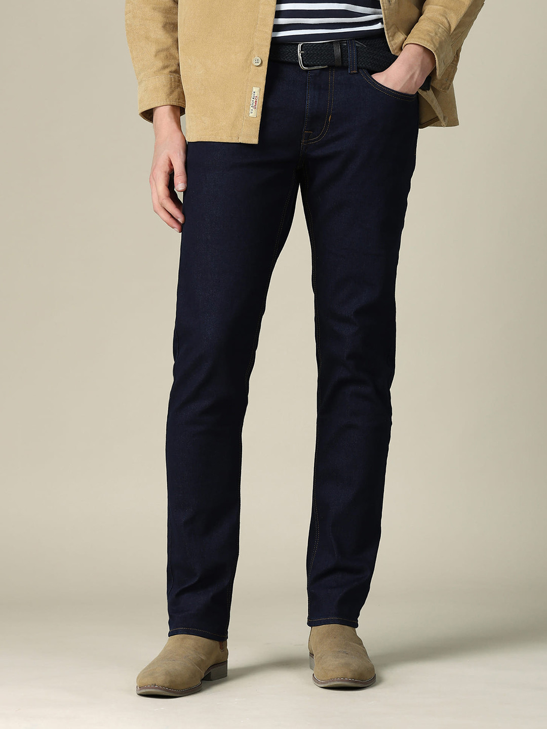 U.S. Polo Assn. Denim Co. Men Tapered Fit Mid-Rise Stretchable Jeans