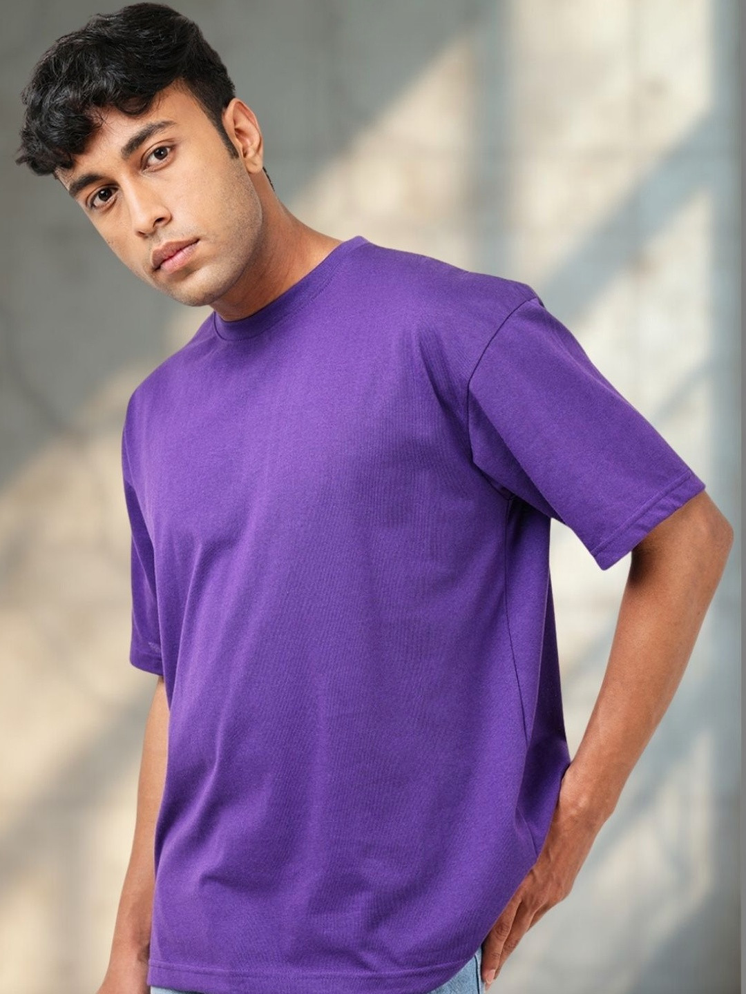 R.Code by The Roadster Life Co. Men Drop-Shoulder Sleeves T-shirt