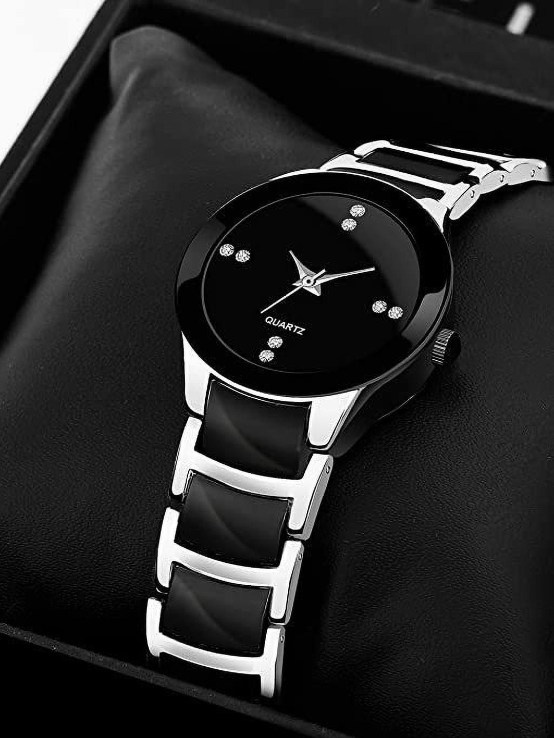 SELLORIA Unisex Kids Dial & Stainless Steel Bracelet Style Straps Watch 001_yer53New_iiiikk steel blk