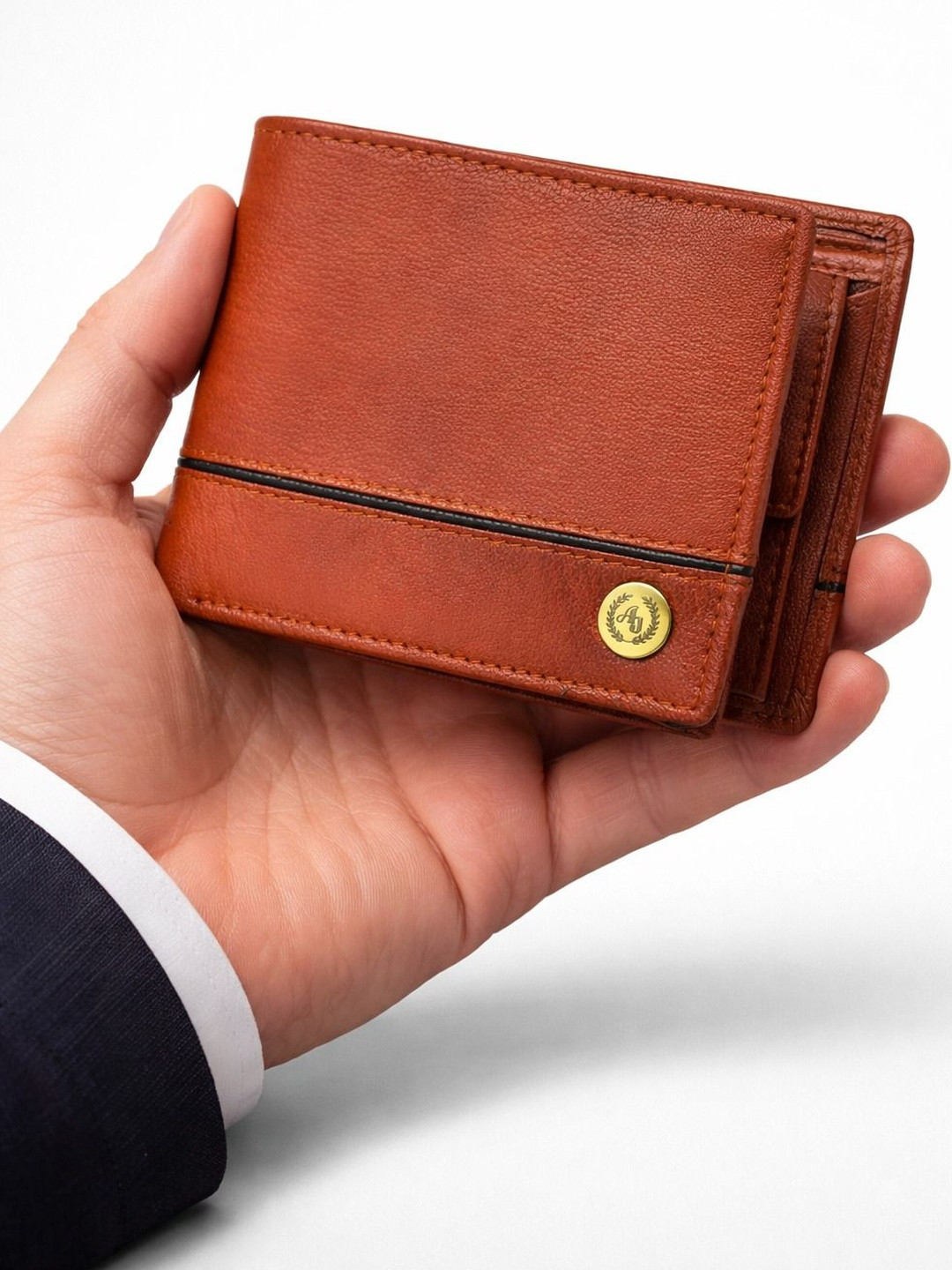 Ajanta Men Leather Two Fold Wallet