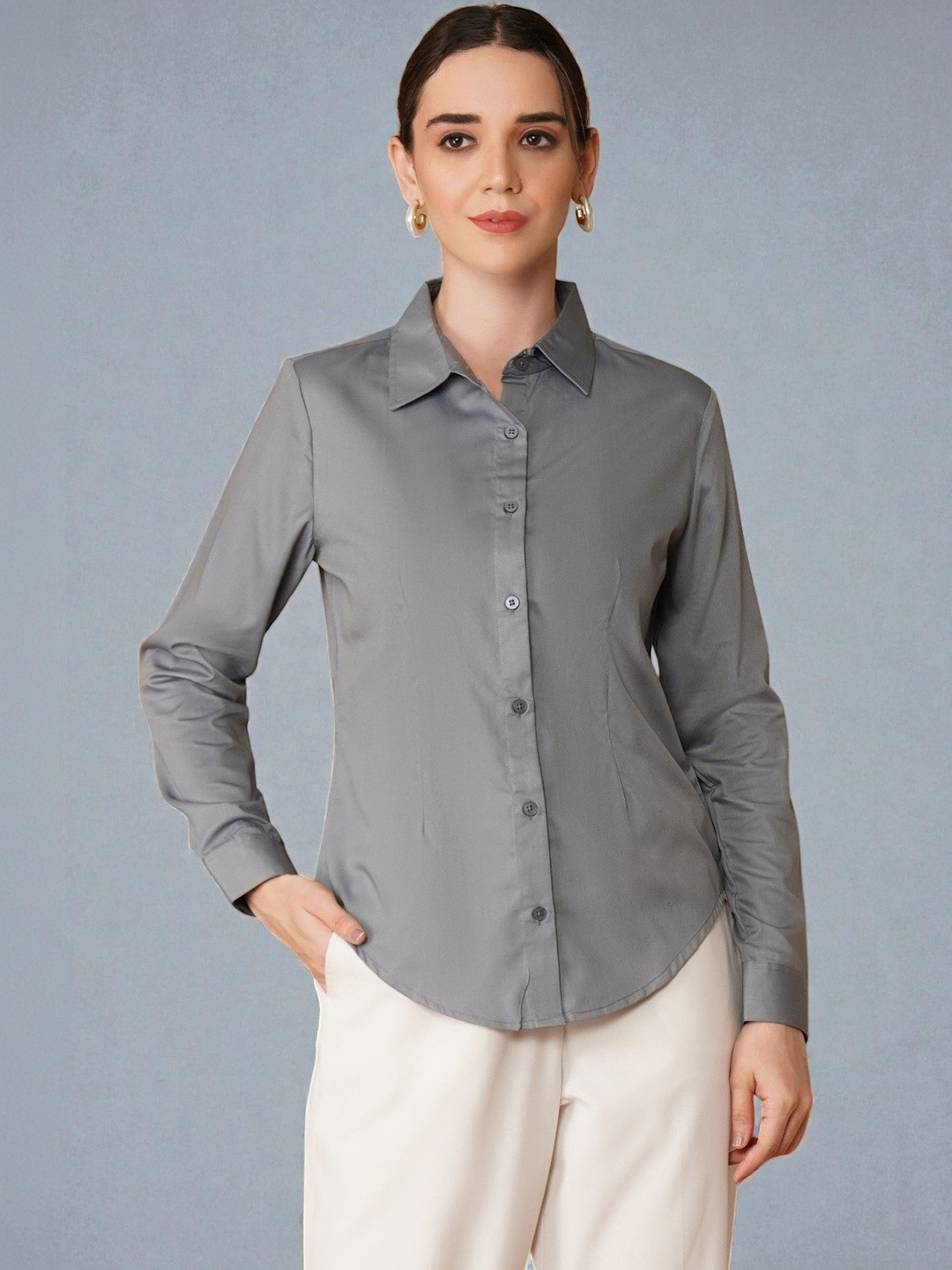 OOMPH! FACTOR Western Cotton Full Sleeve Fitted Formal Shirts