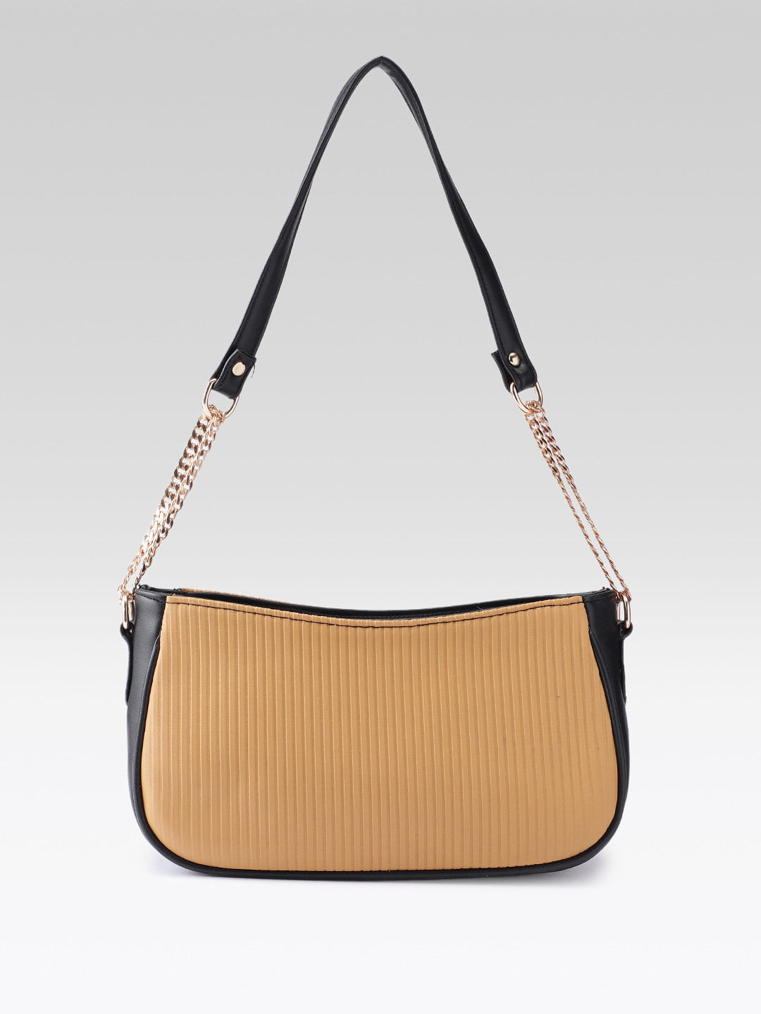Mast & Harbour Striped Structured Shoulder Bag