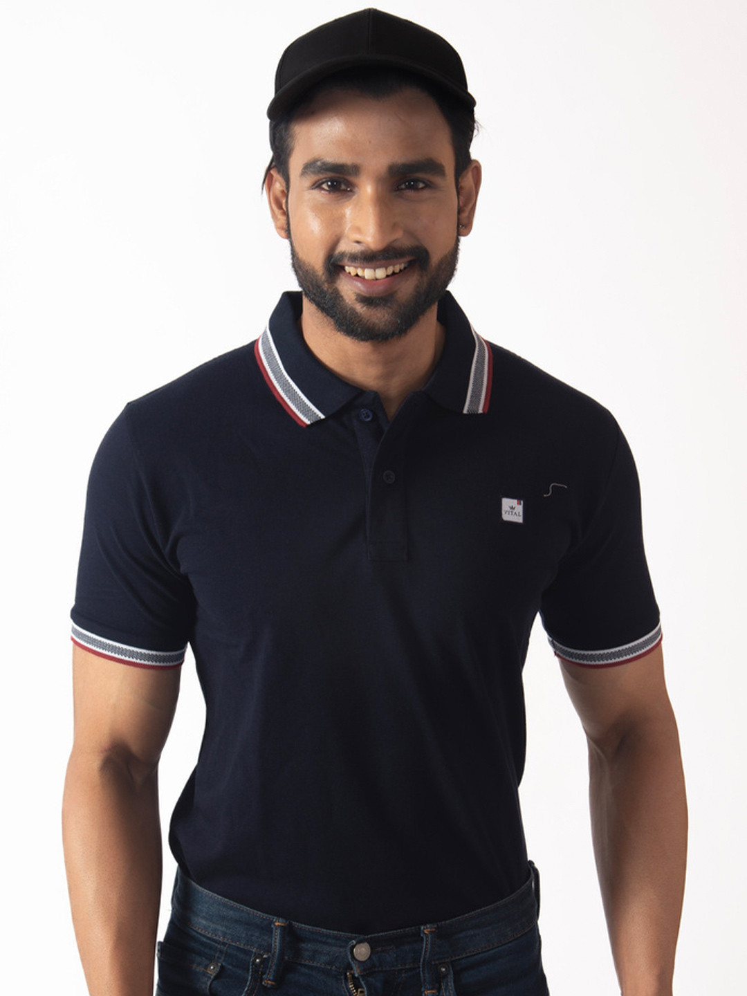 VITAL Men Polo Collar T-shirt
