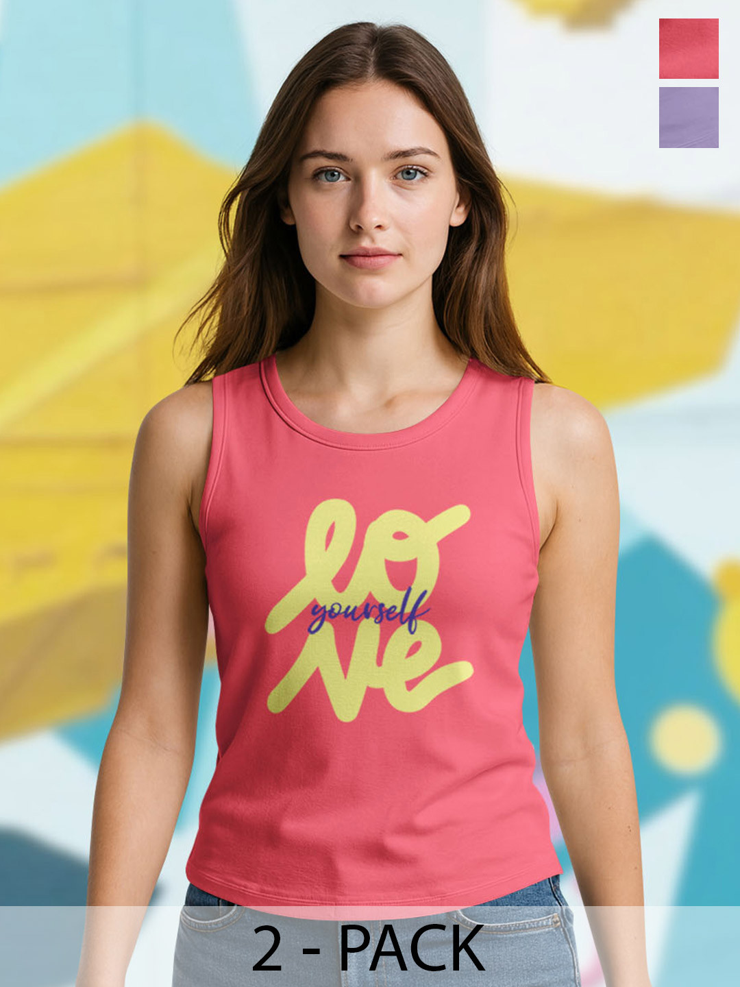 HELLCAT Pack Of 2 Printed Cotton Tops
