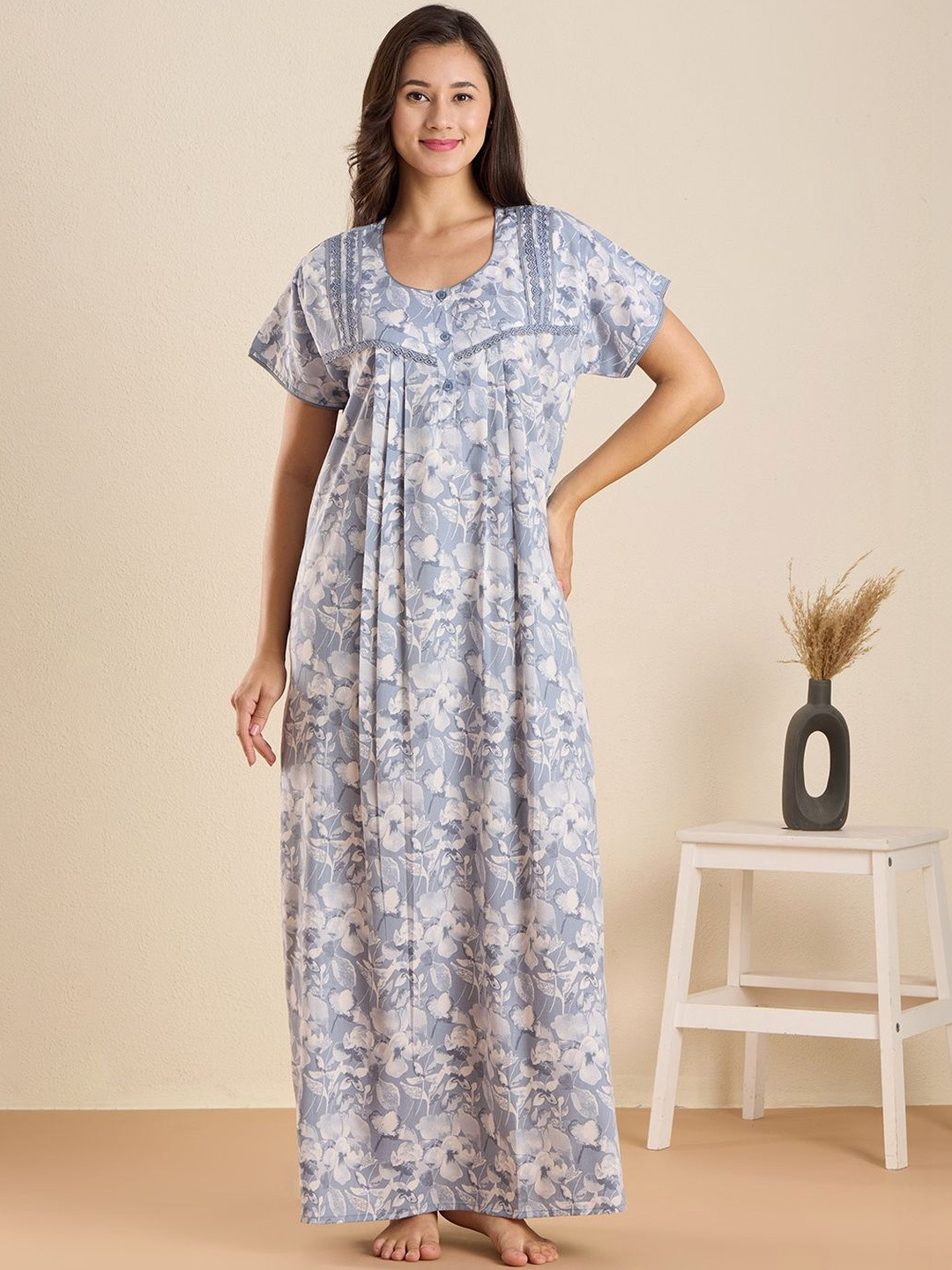 NIGHTSPREE Printed Maxi Nightdress
