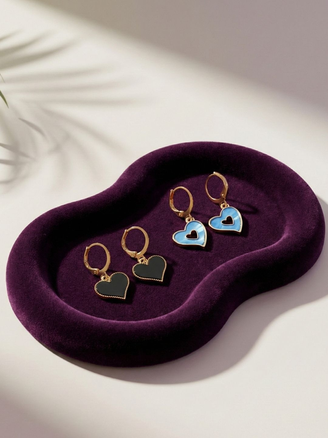 Lara Karen Set Of 2 Gold-Plated Drop Earrings