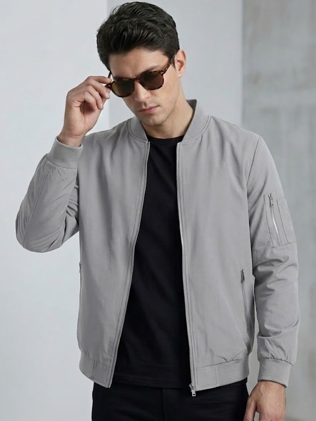 CARABA Men Lightweight Bomber Jacket
