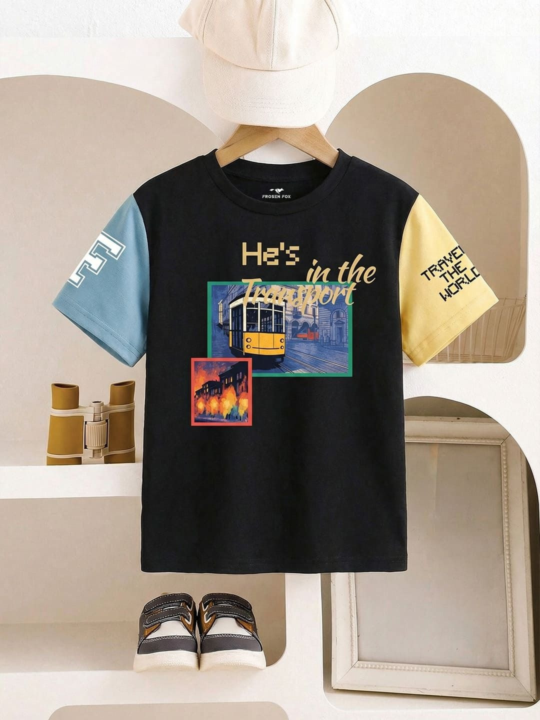 FROSEN FOX Kids Printed Cotton Tshirt