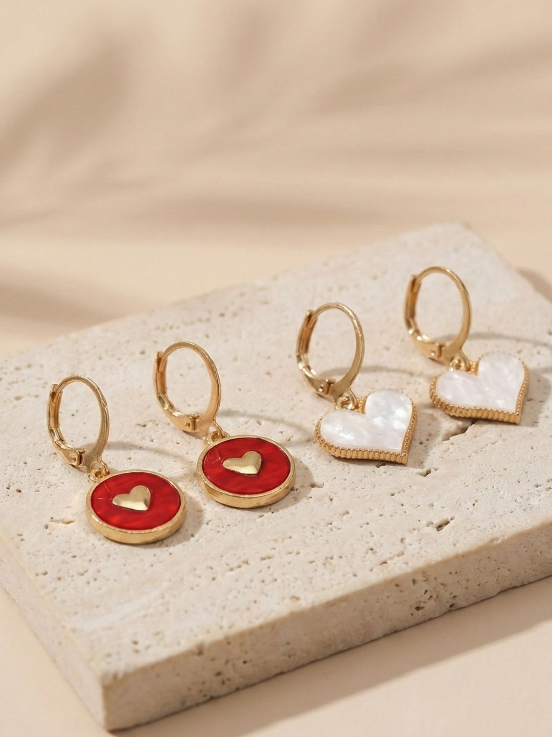 Lara Karen Feather Shaped Drop Earrings