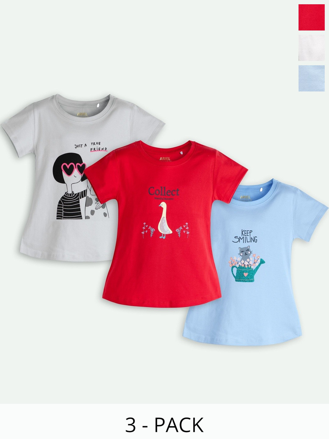 ariel Girls Cotton Tshirts