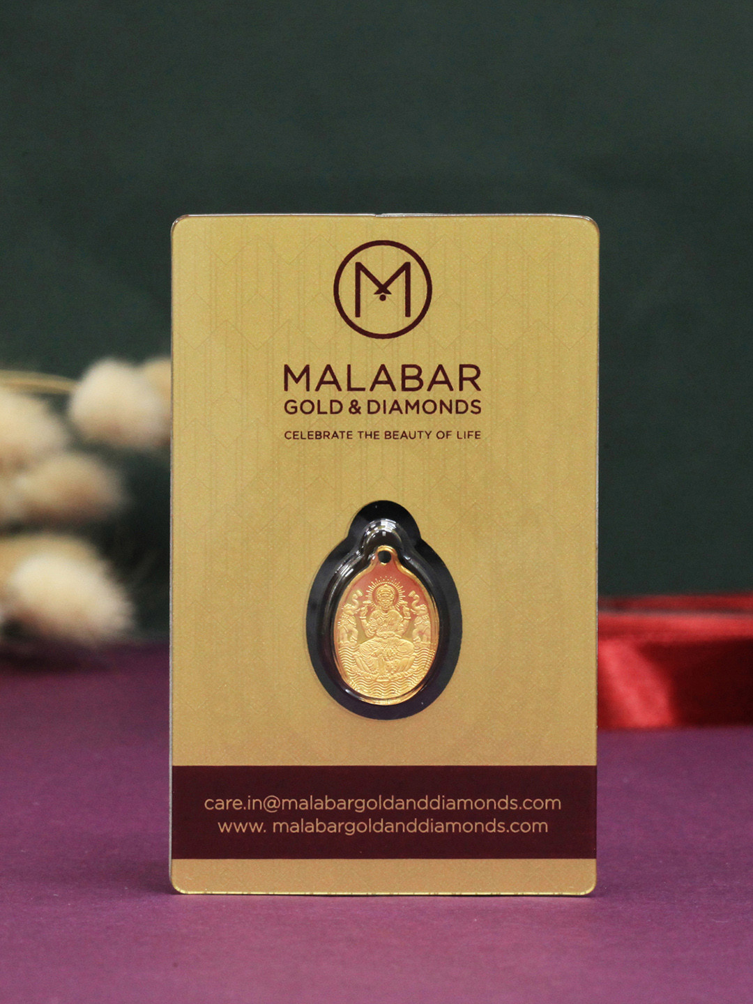 Malabar Gold & Diamonds Laxmi 999 Purity 24KT Gold Coin Cum Pendant - 1.5g