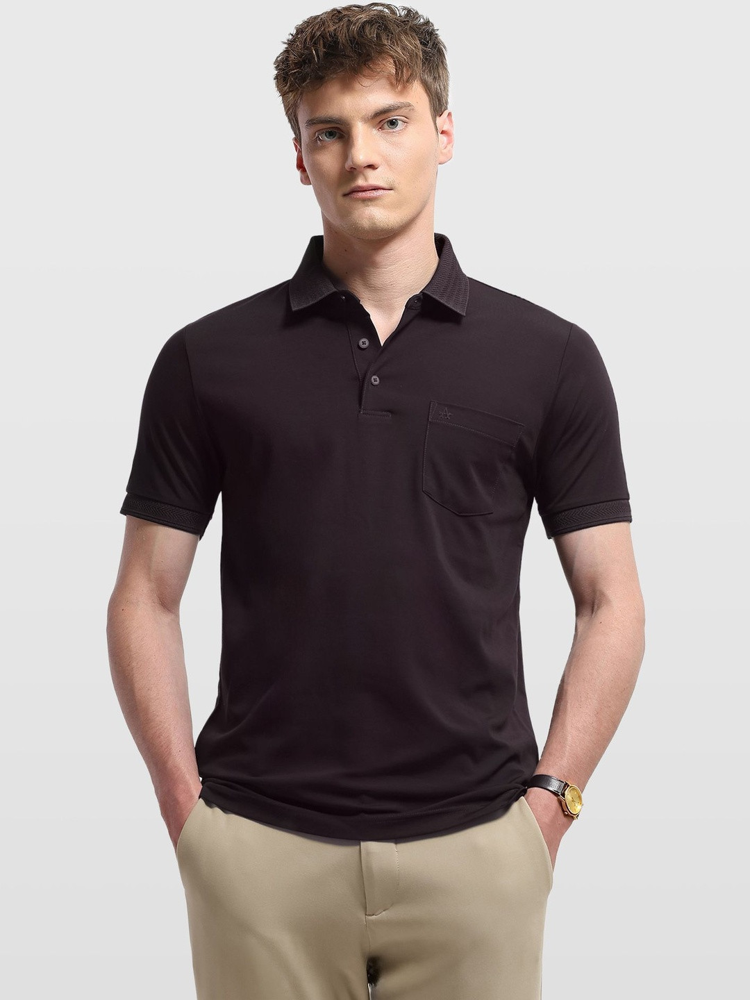 Arrow Men's Solid Regular Fit Polo Shirt