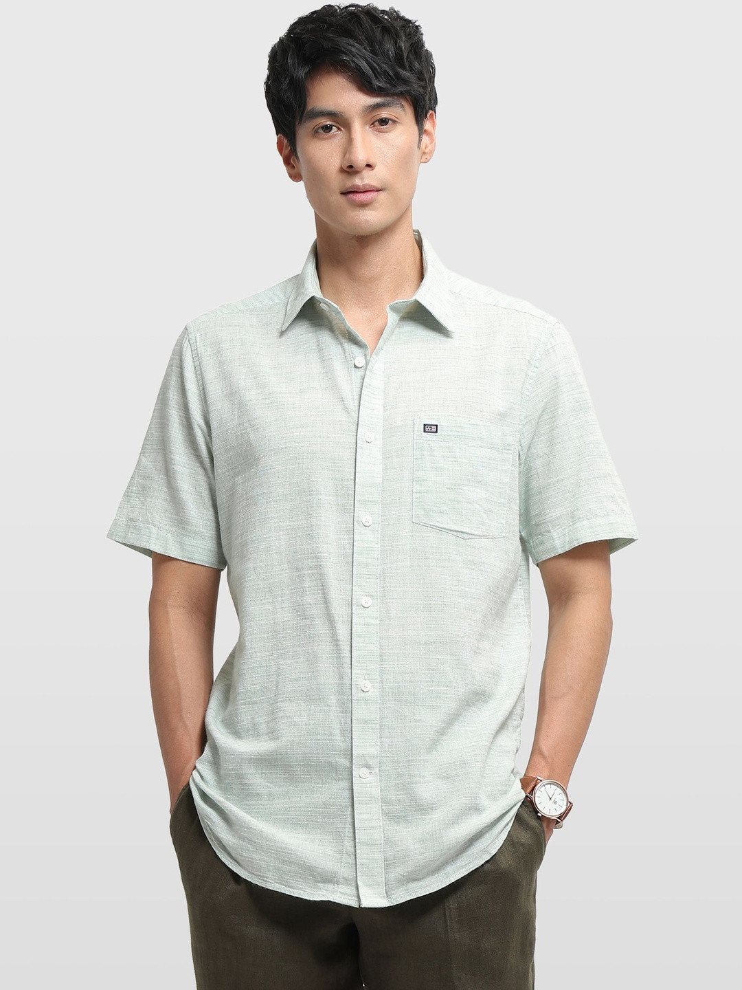 Arrow Sport Men's Heathered Regular Fit Shirt