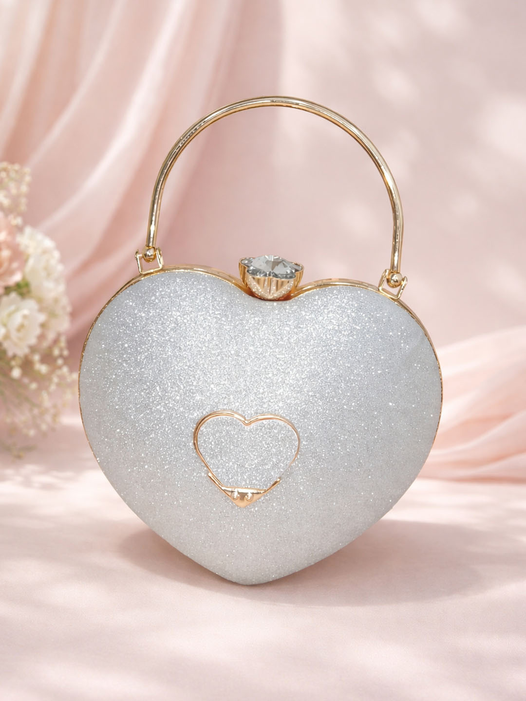 MaFs Textured Embellished Box Clutch
