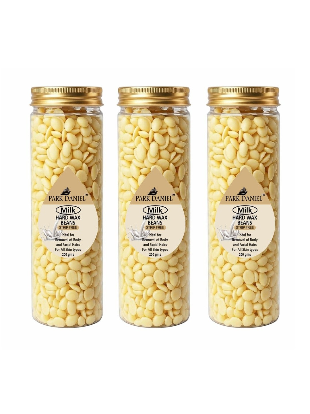 Park Daniel Set Of 3 Brazilian Hard Wax Beans- White Chocolate- 200 g Each
