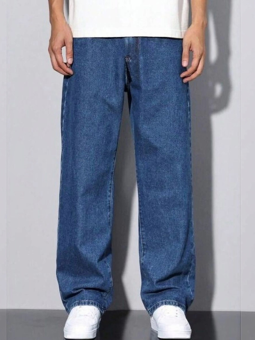 Veltick Men Baggy Mid-Rise Jeans