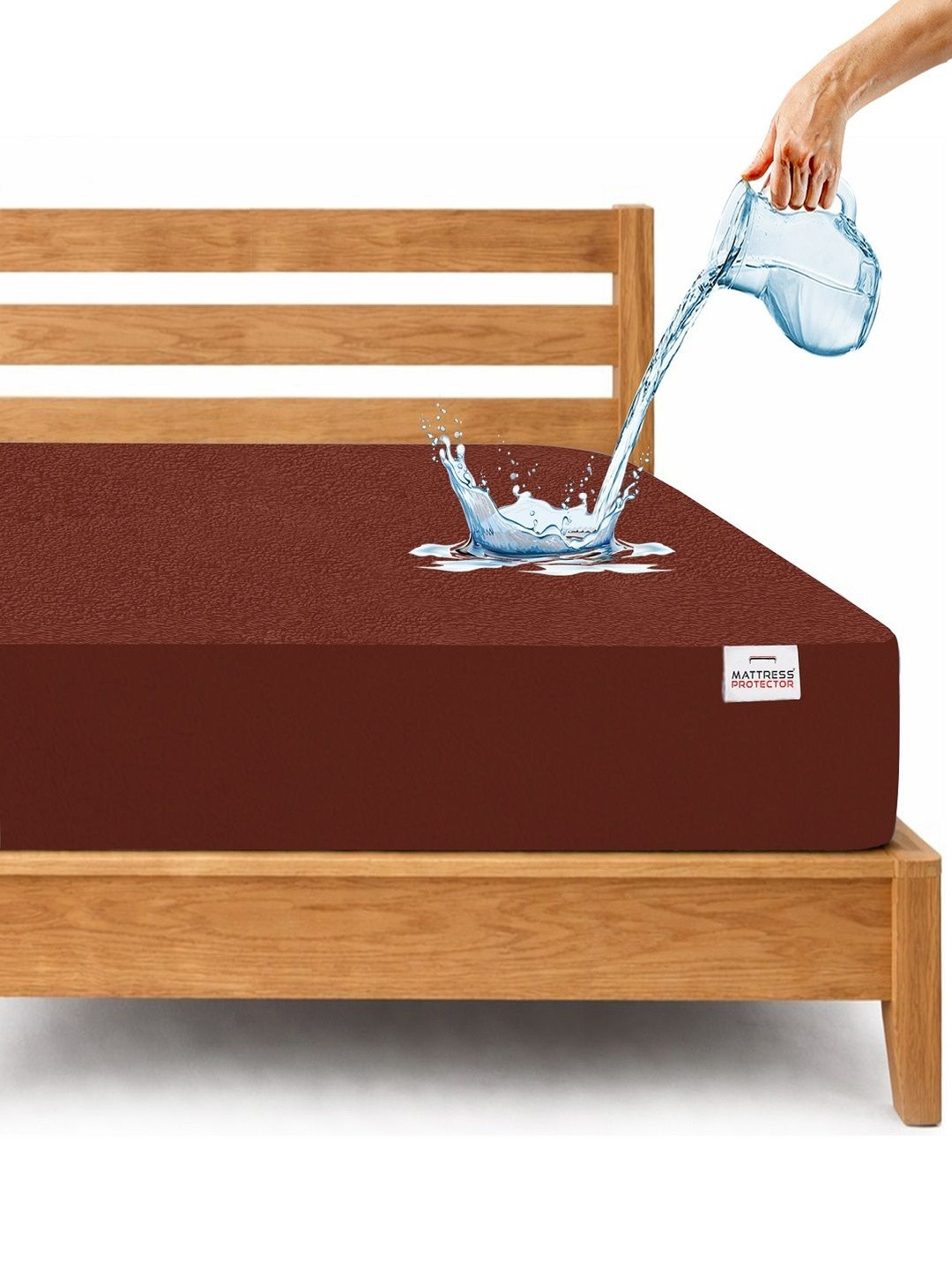 Mattress Protector Terry Cotton Feel Waterproof Mattress Protector Double Bed -75x48 Inch