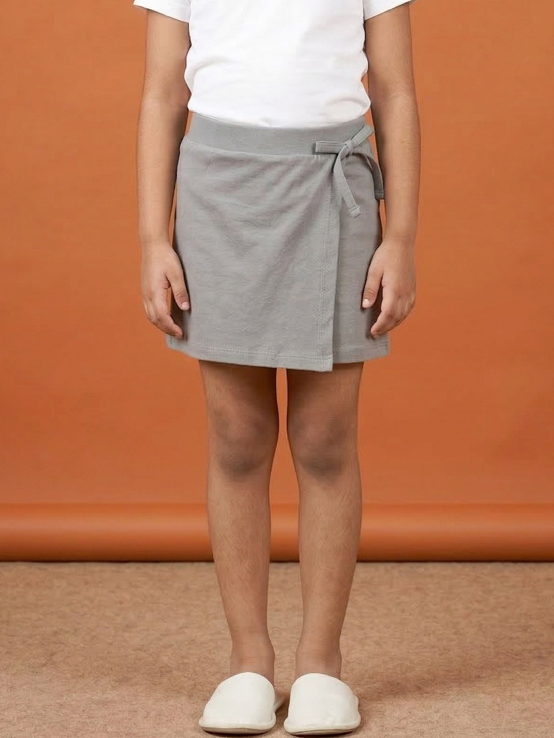 KiddoPanti Girls Cotton Blend Cotton Cambric Above Knee Skorts Skirt