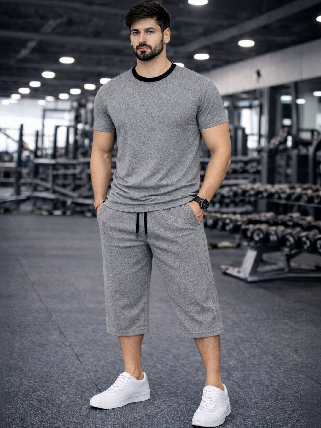 MACK JONNEY Round Neck T-Shirt & Capris Co-Ords