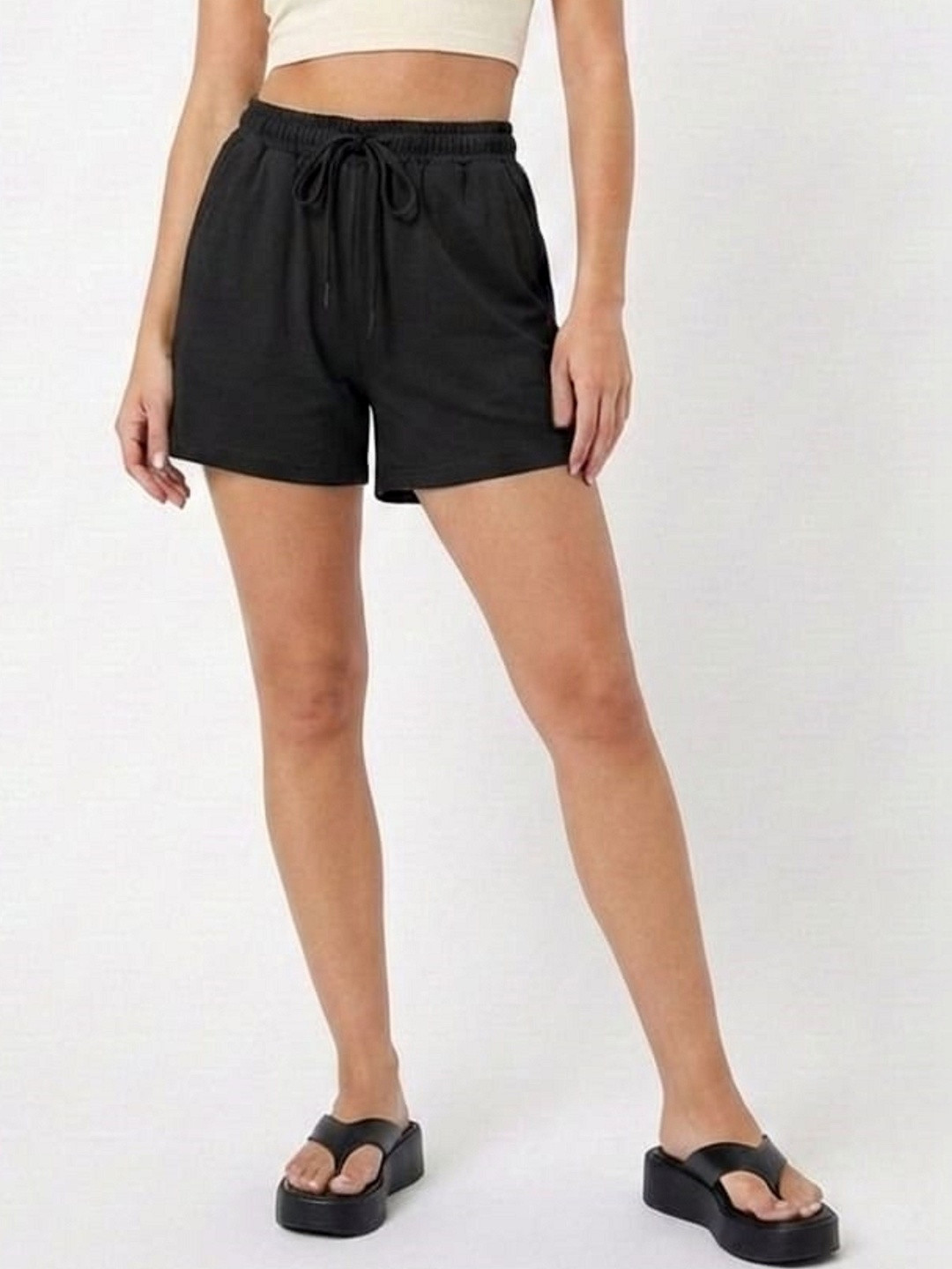 Wineberry Women High-Rise Chino Shorts