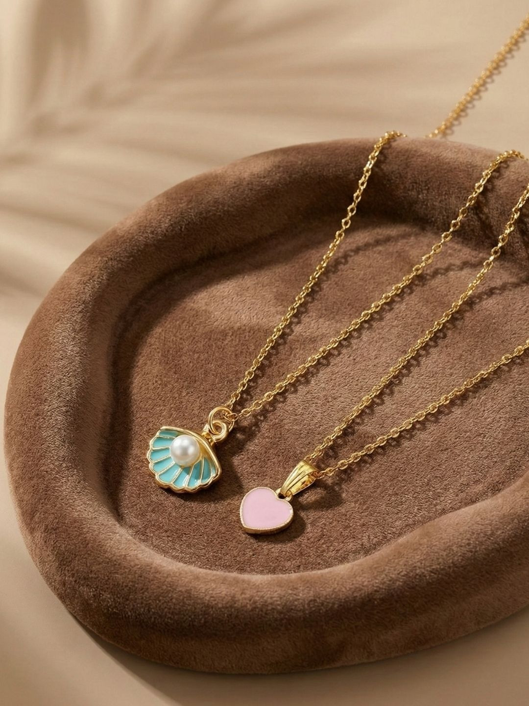 Lara Karen Brass Gold-Plated Antique Necklace