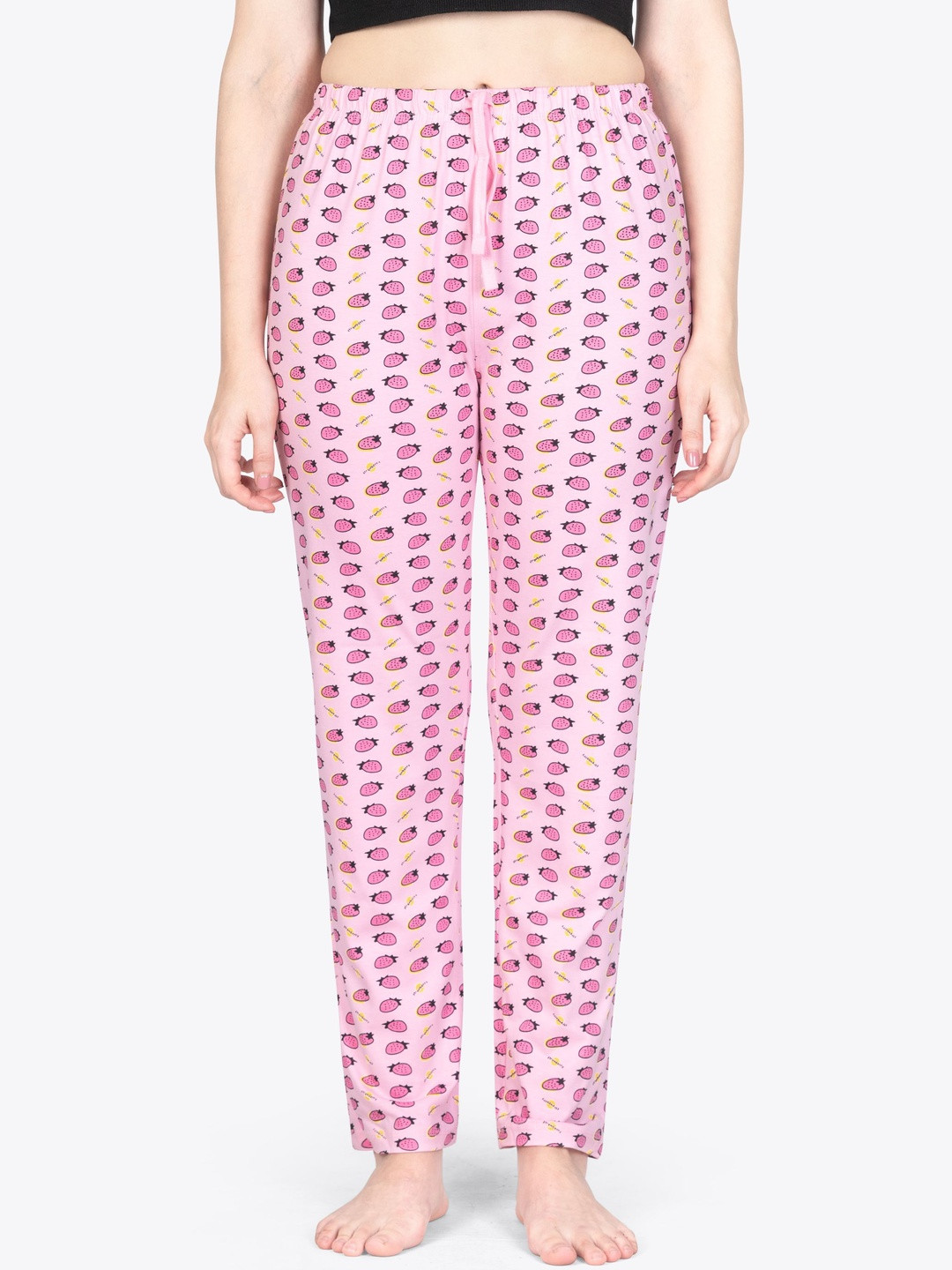 ariel Printed Cotton Mid-Rise Lounge Pants