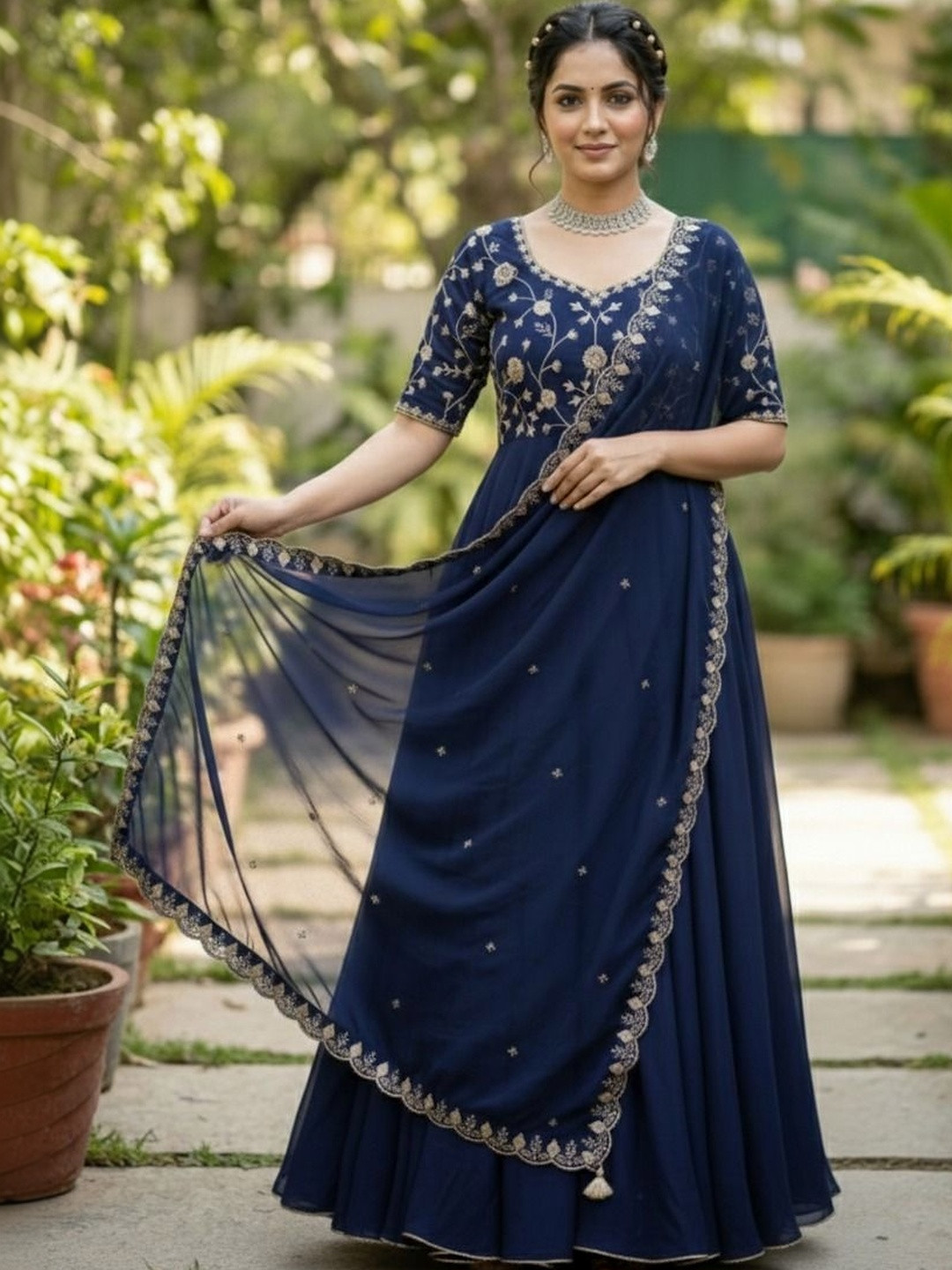 VASTRYN Satin Anarkali Kurta