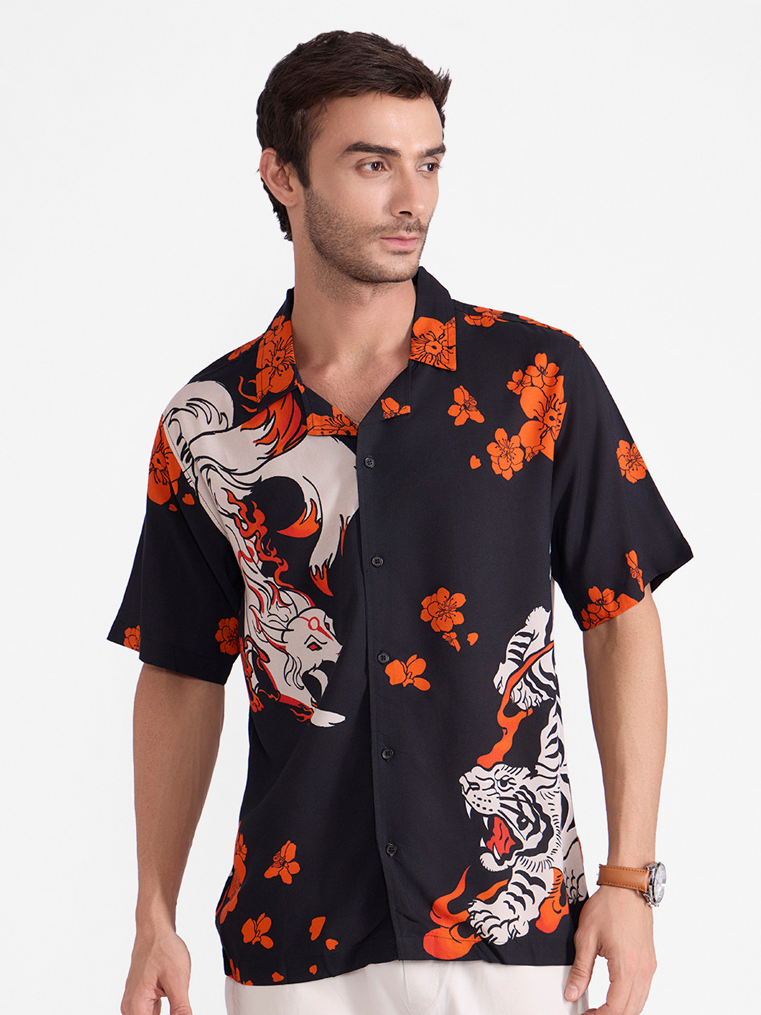 MyDesignation Men Floral Printed Casual Shirt