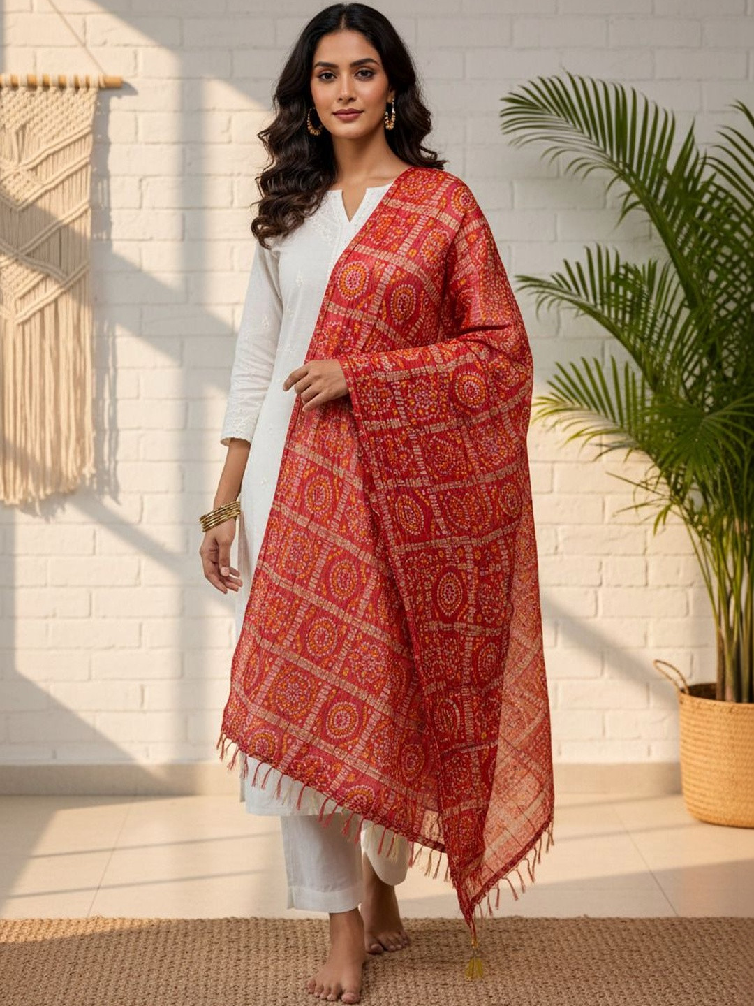 Komurr Printed Bandhani Dupatta