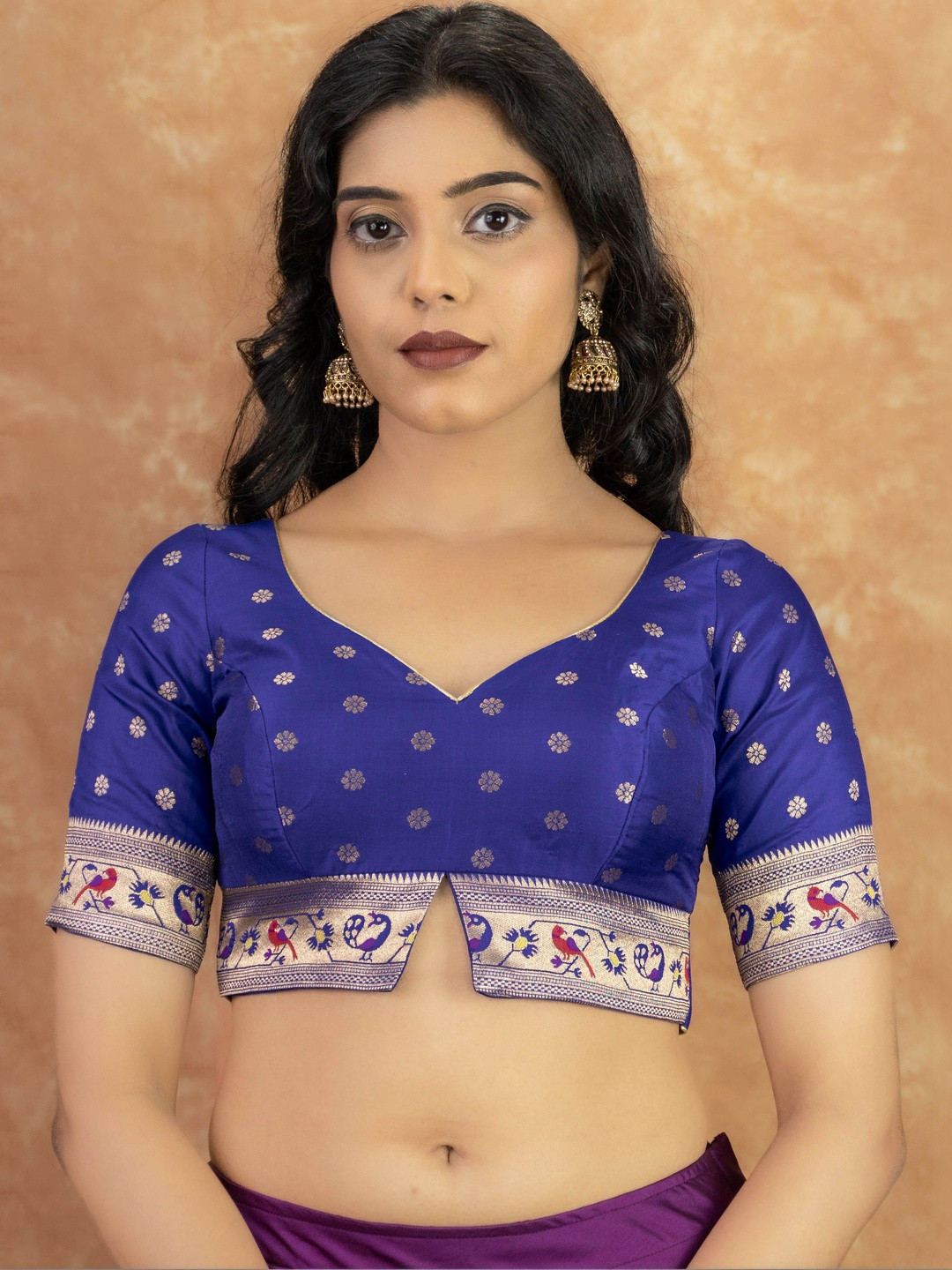 FIGURES DESIGNER Brocade Woven Design Brocade Saree Blouse