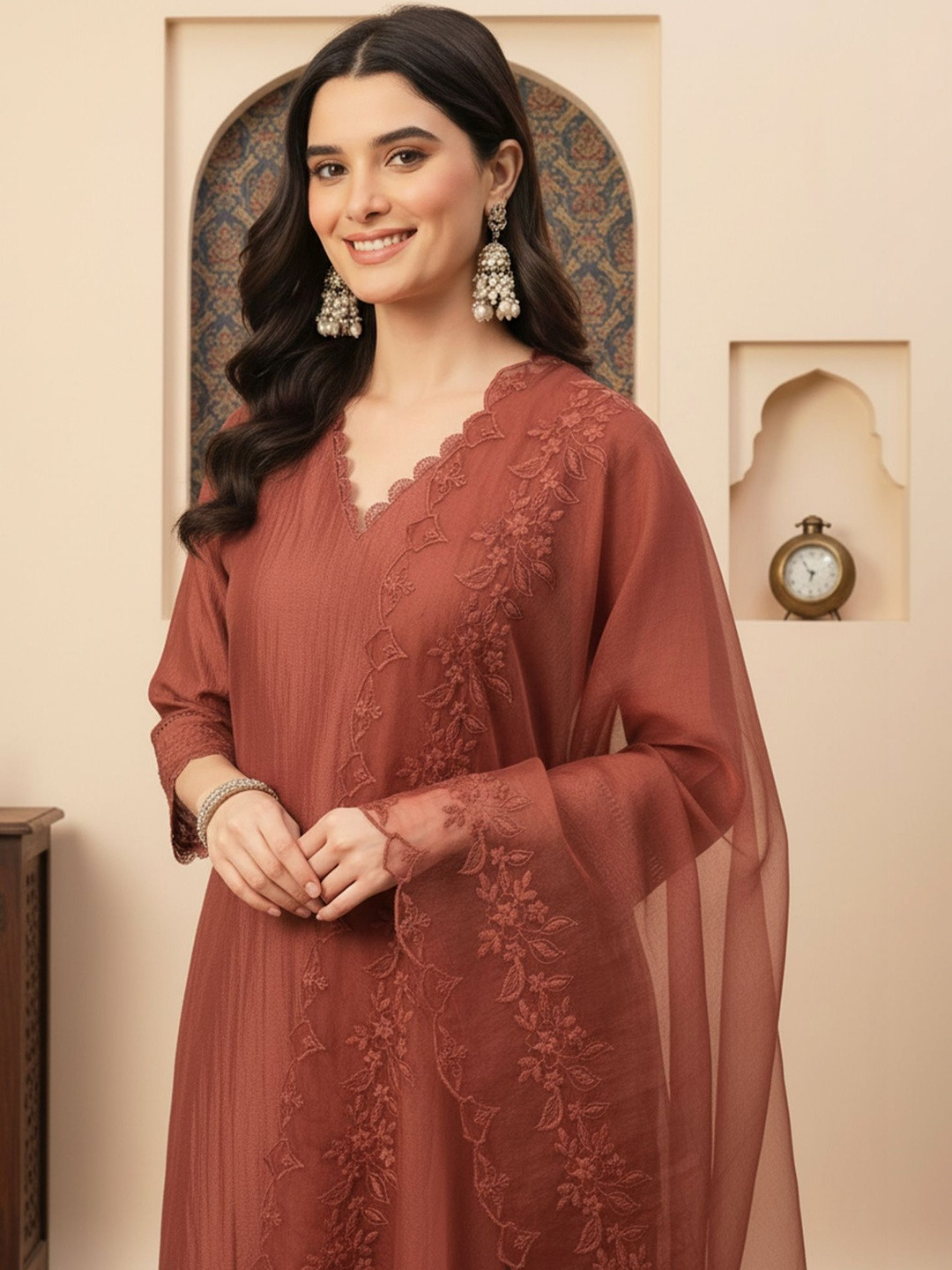 FABIAN FASHION Women Regular Kurta with Trousers & With Dupatta