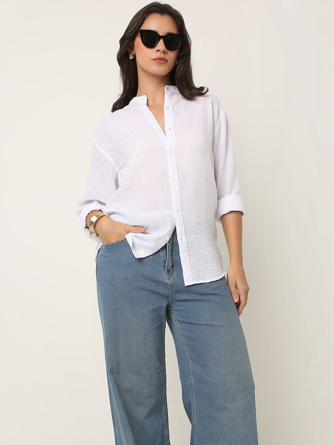 Blnk Women Oversized Casual Shirt