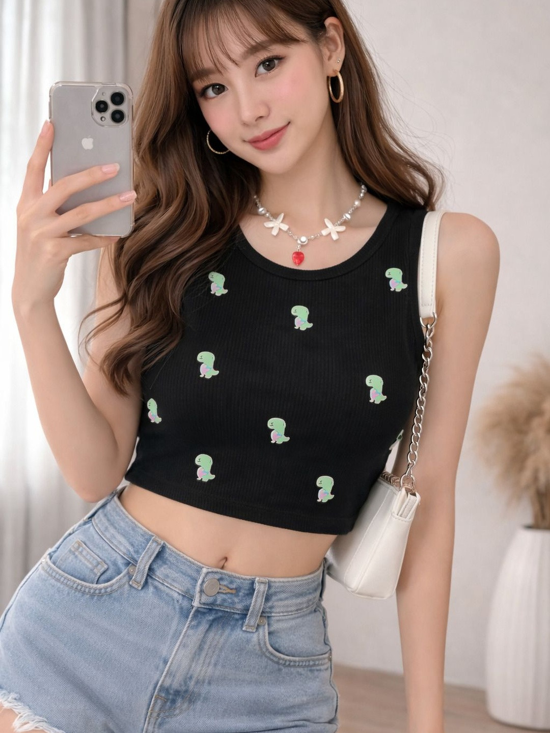 KIK33 Print Tank Crop Top