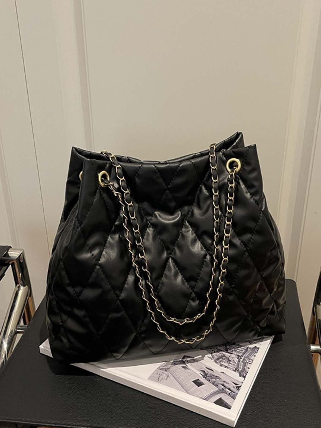 CORSICA Textured PU Oversized Tote Bag
