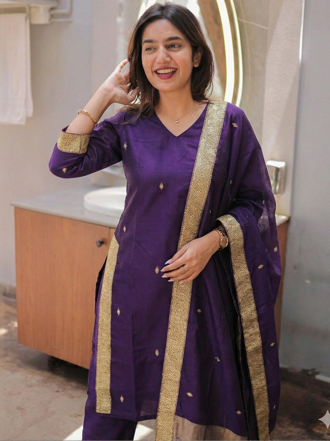 Vastukala Women Ethnic Wear Kurta With Dupatta