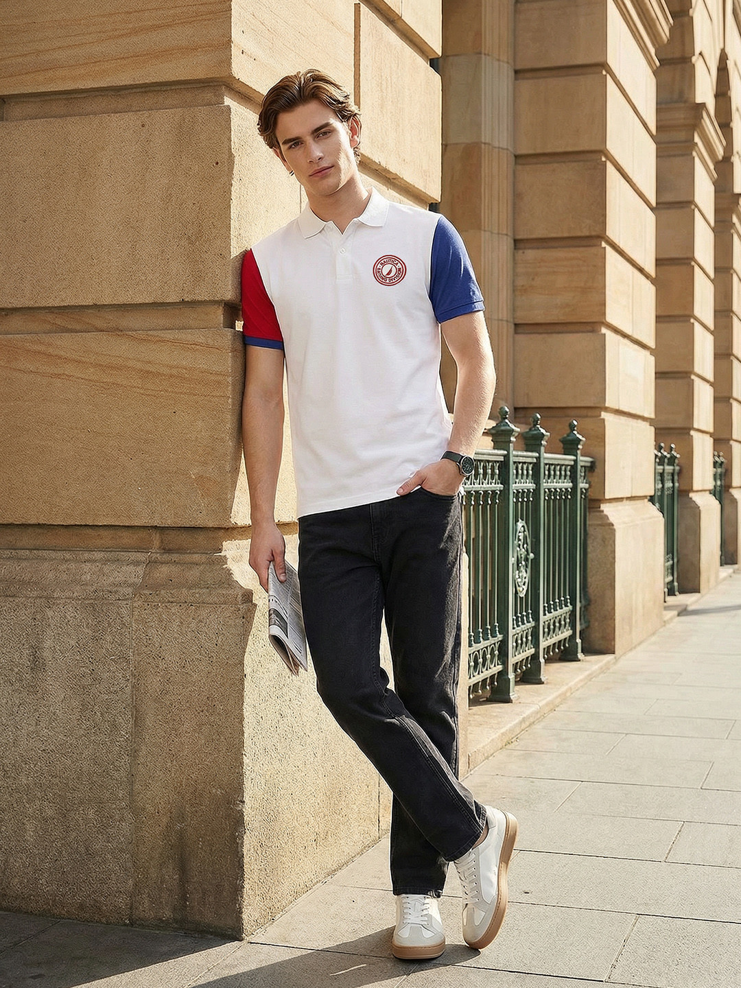 Nautica Pure Cotton Polo Collar T-shirt