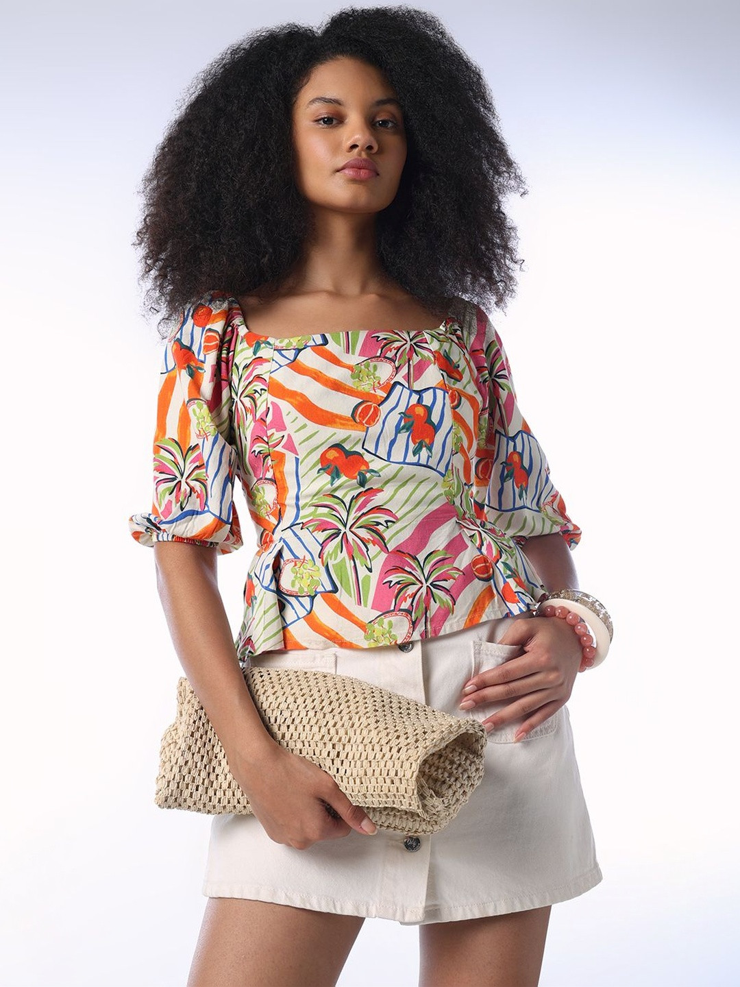 ONLY Print Cotton Top