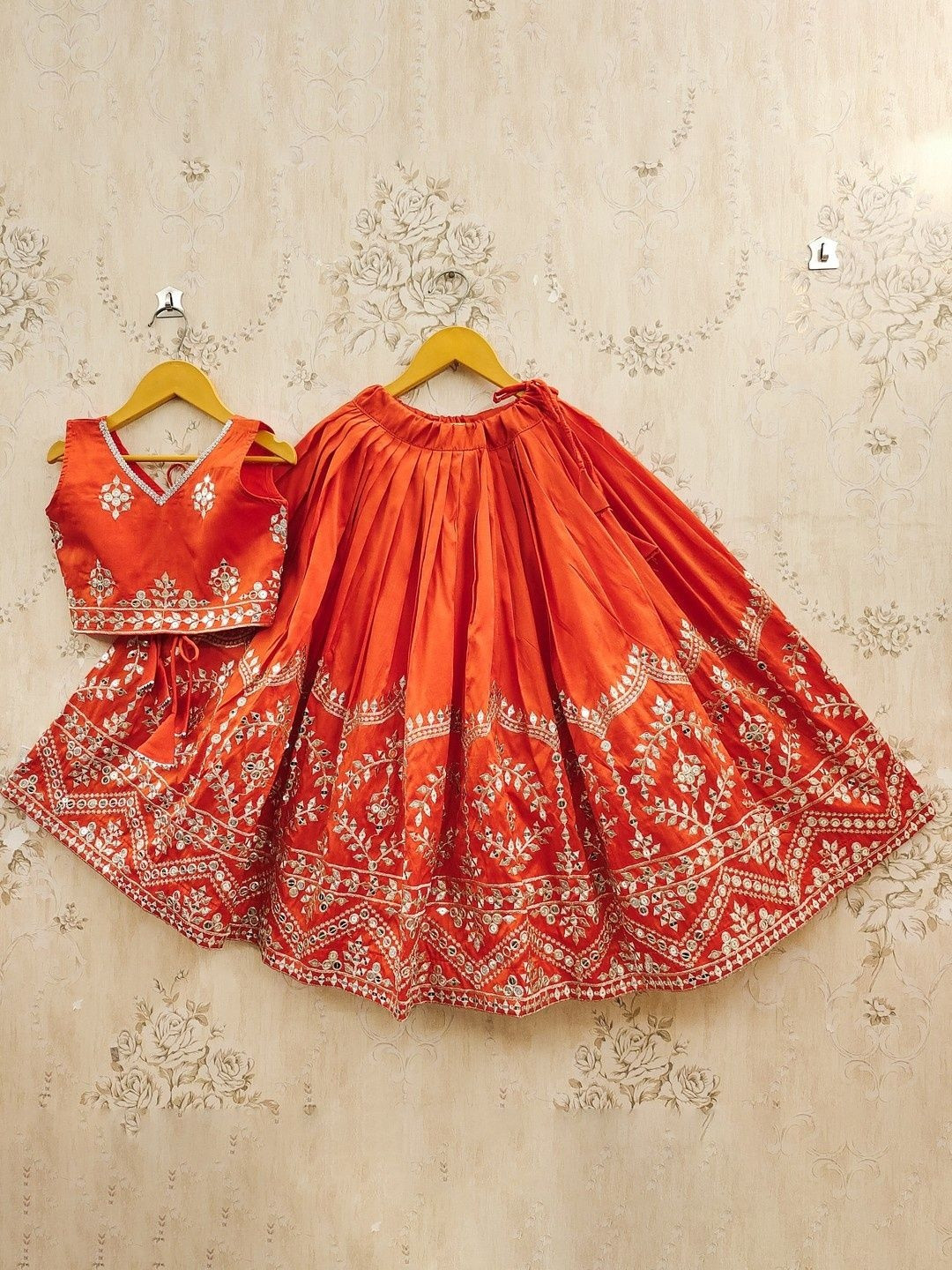 Helene Girls Embroidered Sequinned  Lehenga & Blouse With Dupatta