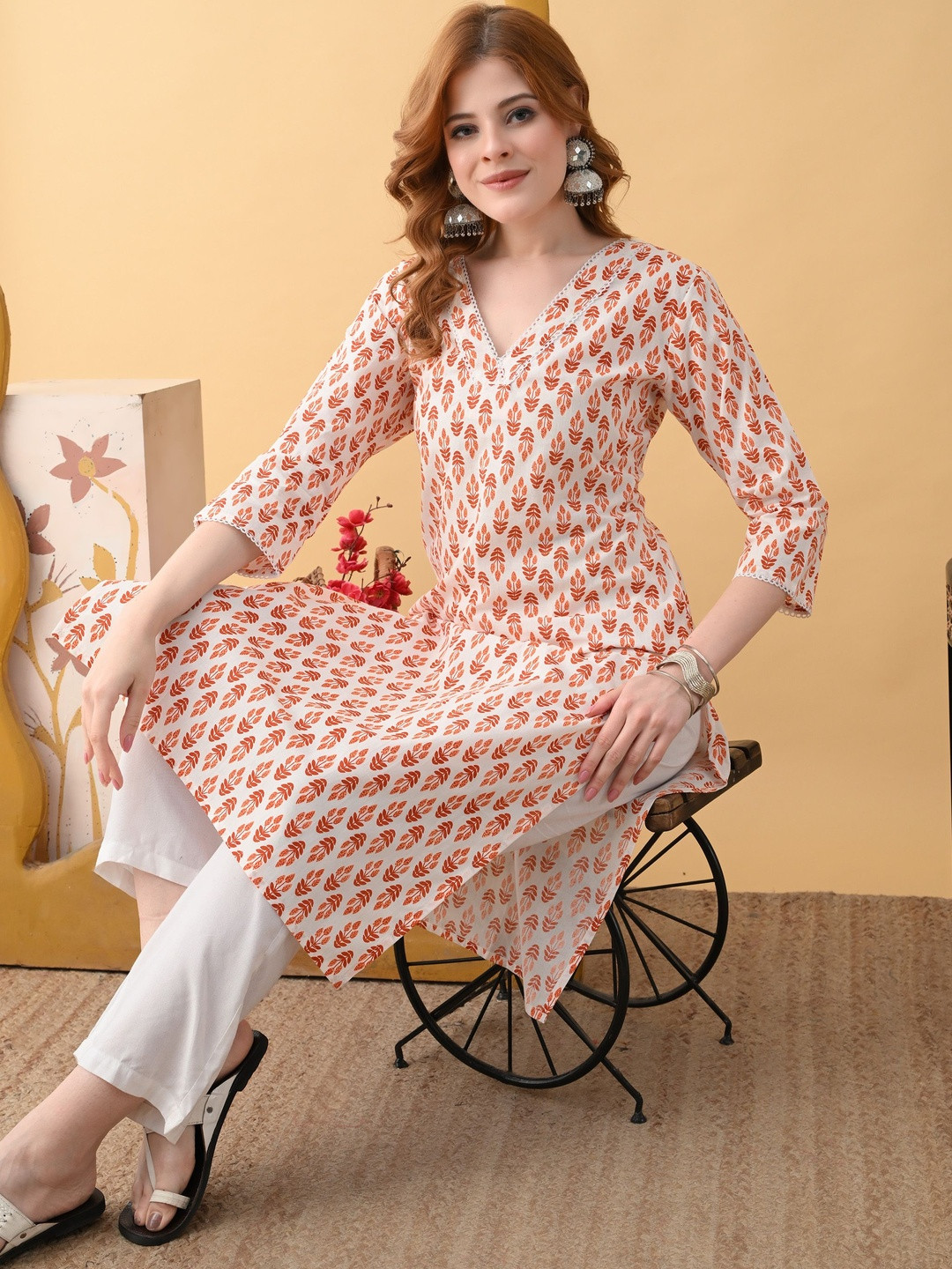 PURSHOTTAM WALA Women Printed Floral Kurta