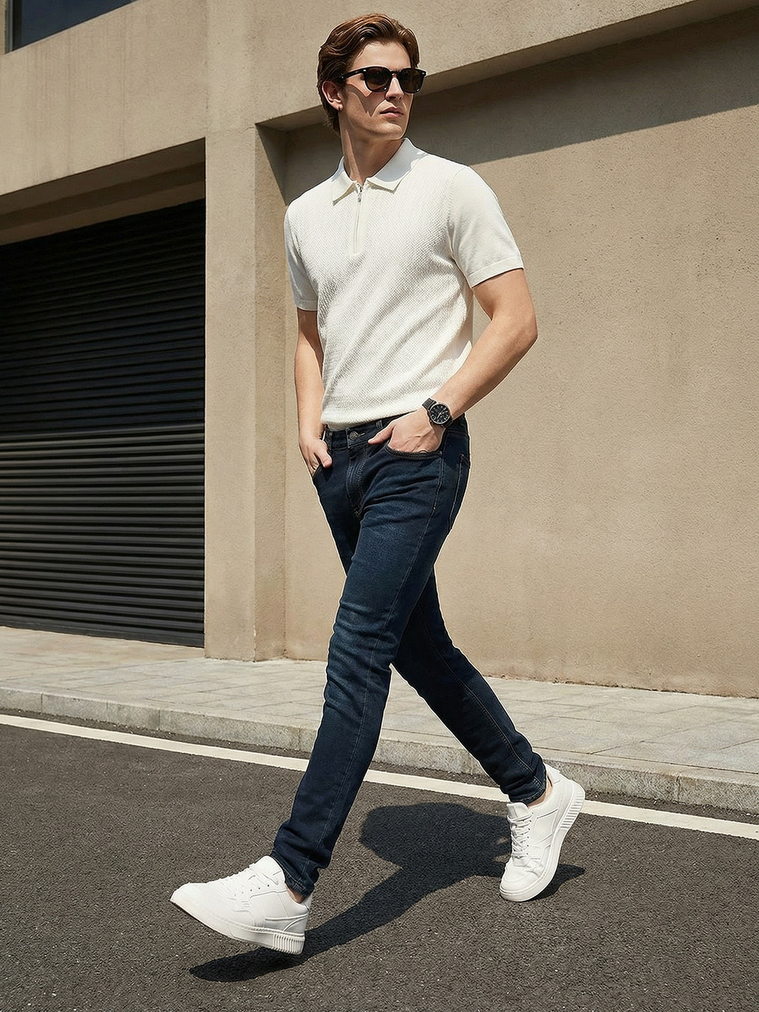 Nautica Men Slim Fit Light Fade Stretchable Jeans