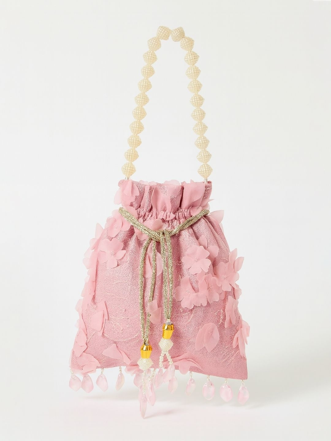 YELONA Embellished Tasselled Potli Clutch
