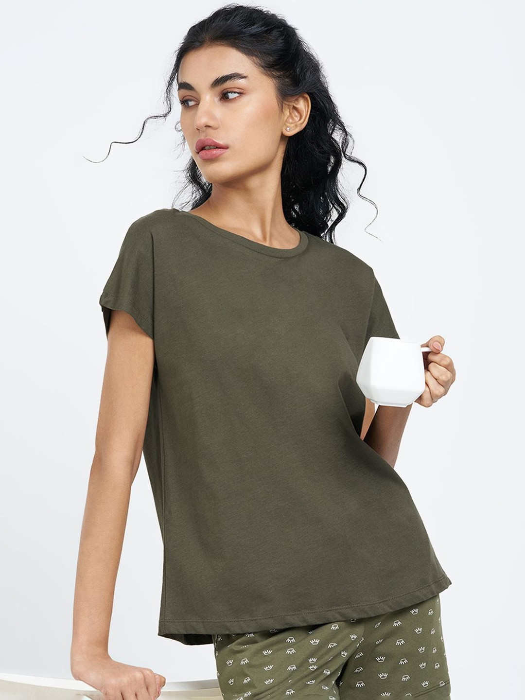 Dreamz by Pantaloons Pure Cotton Round Neck Lounge Tshirts