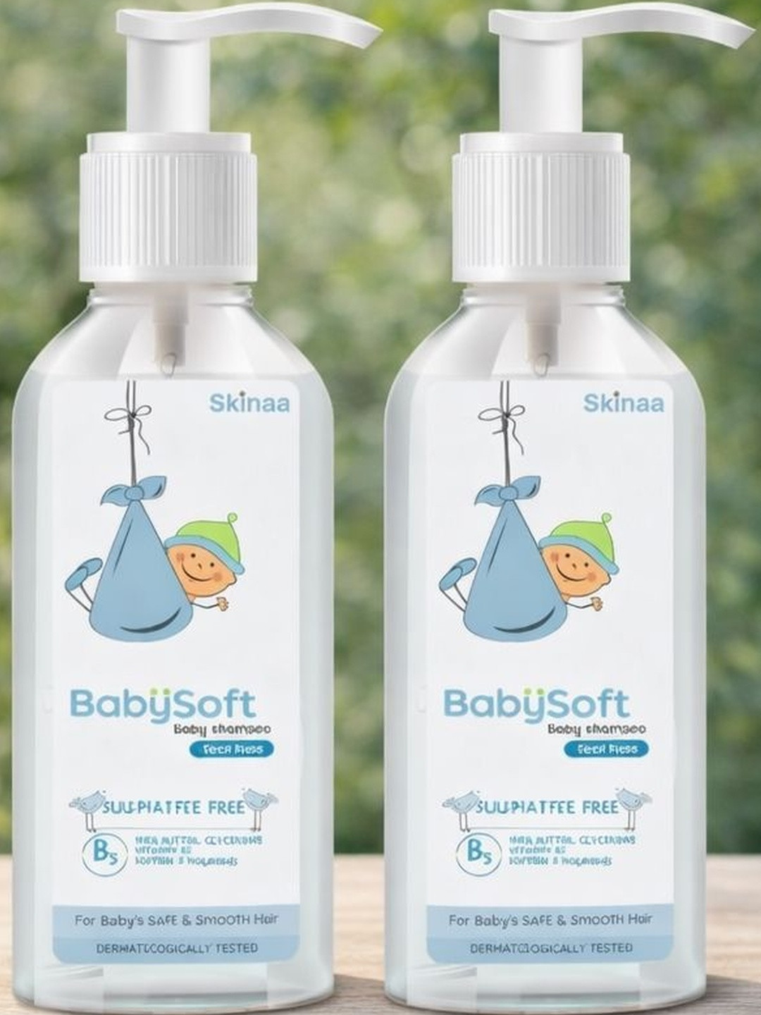 SKINAA Set Of 2 Baby Soft Tear-Free Shampoo Conditioner With Shea Butter - 100 ml Each