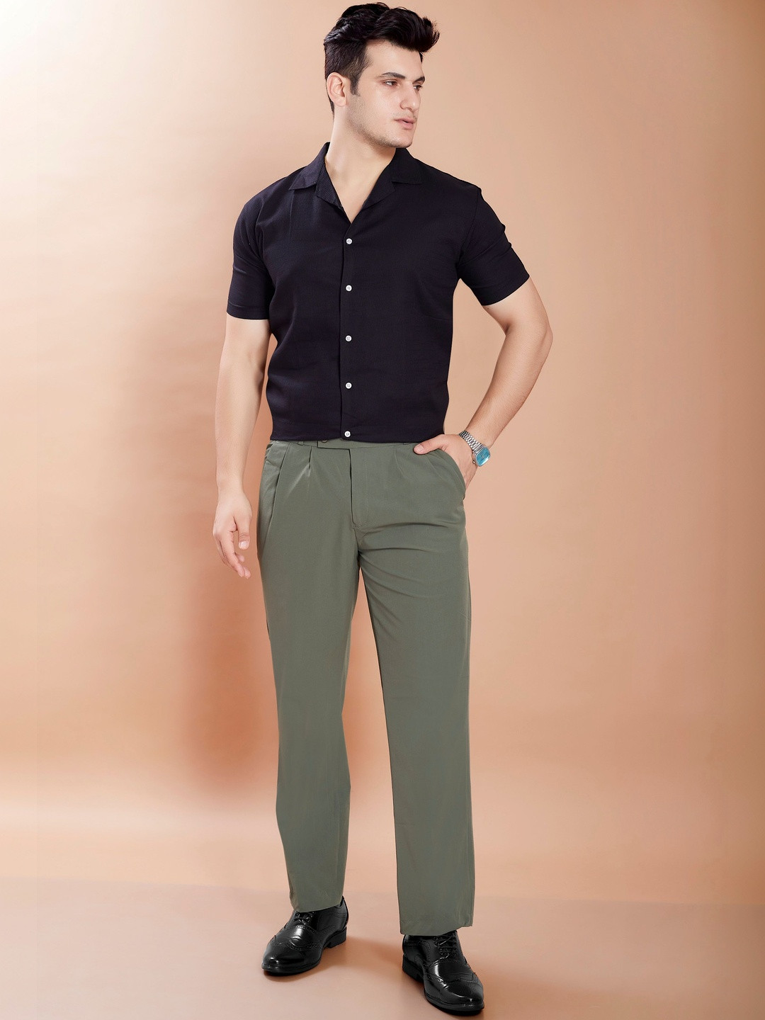 R.Code by The Roadster Life Co. Men Loose Fit Trousers