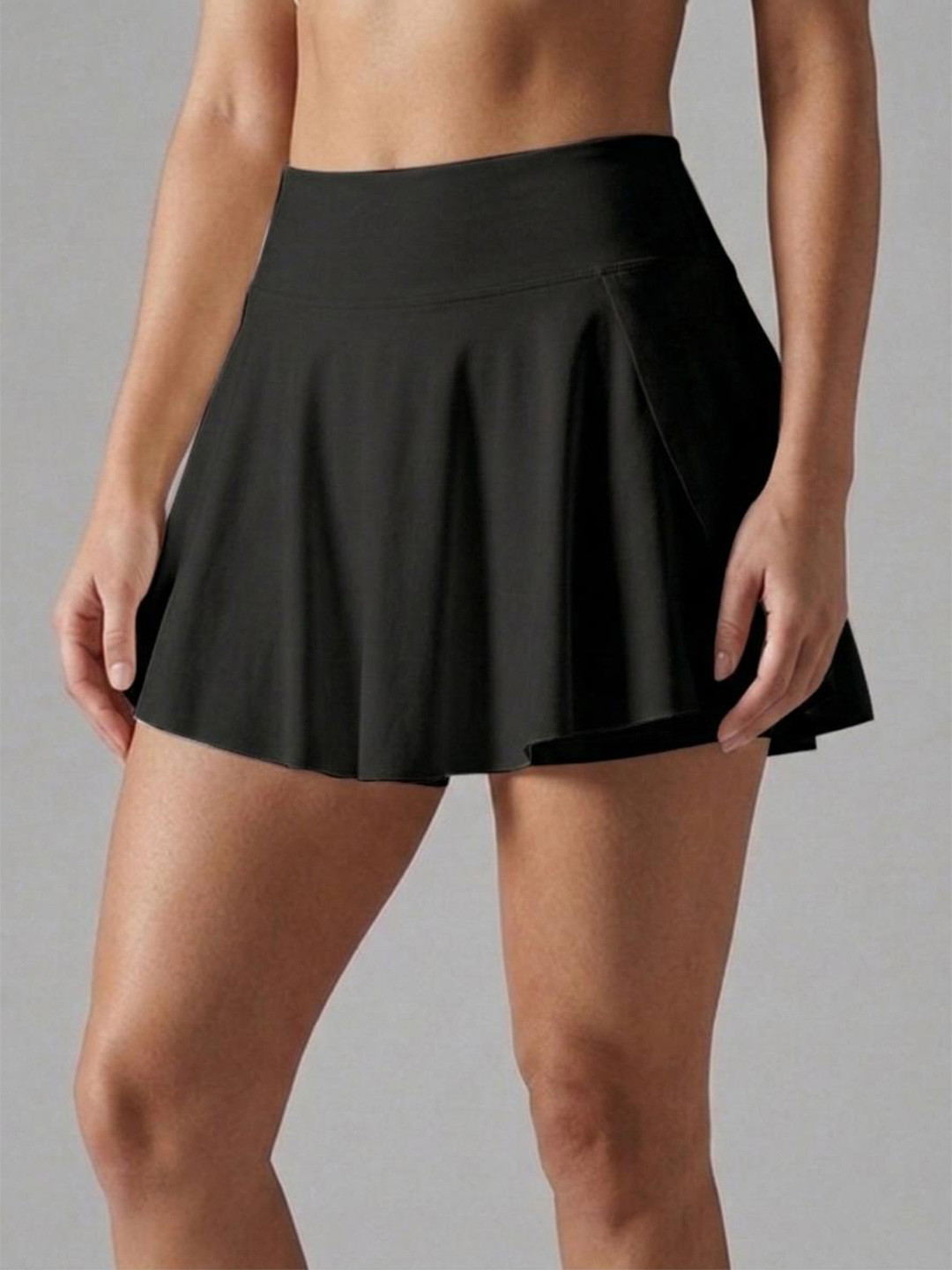 Mehrang High Waist Flared Mini Skorts