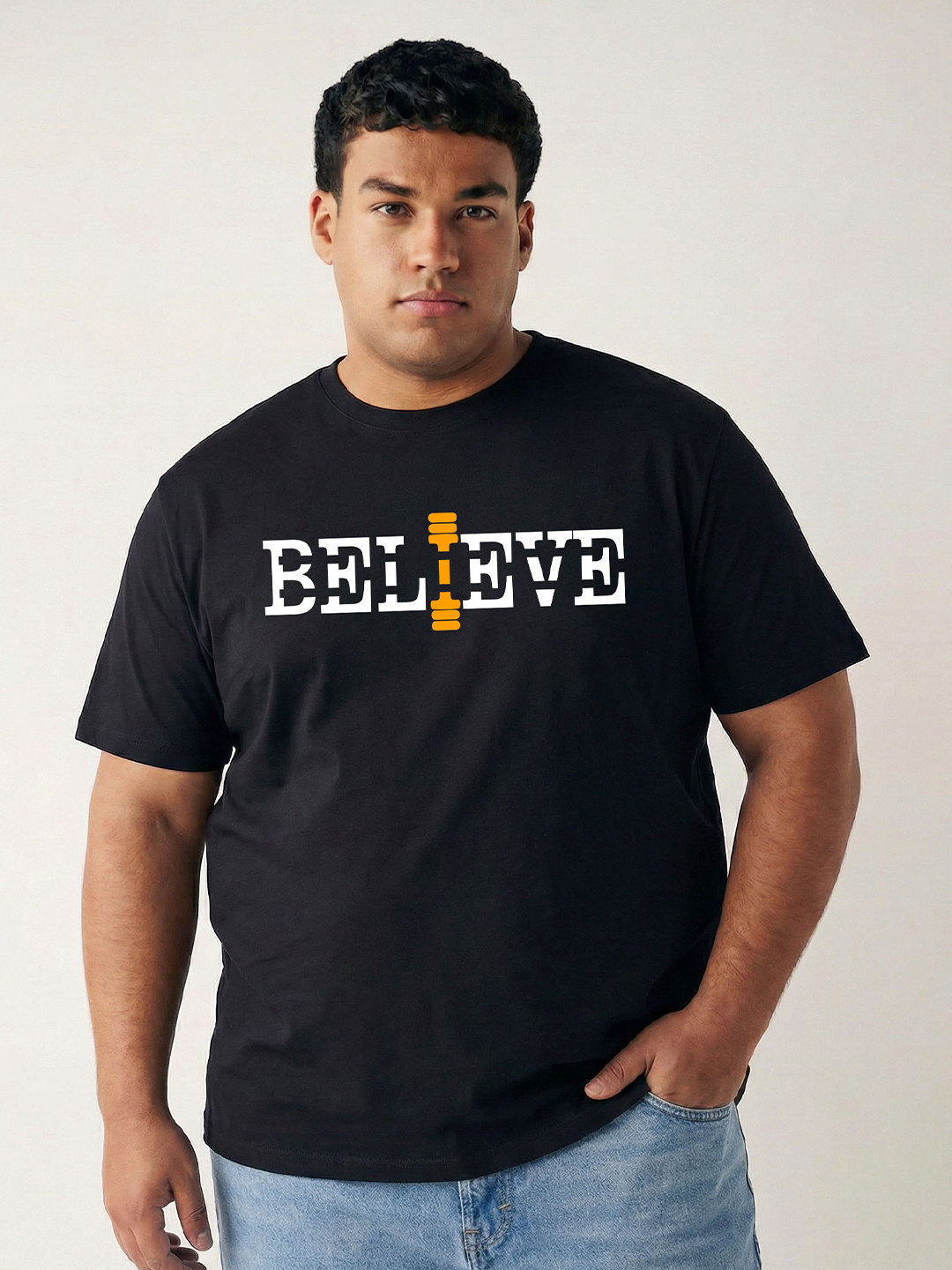 Toodle Plus Men Plus Size Printed Cotton T-Shirt