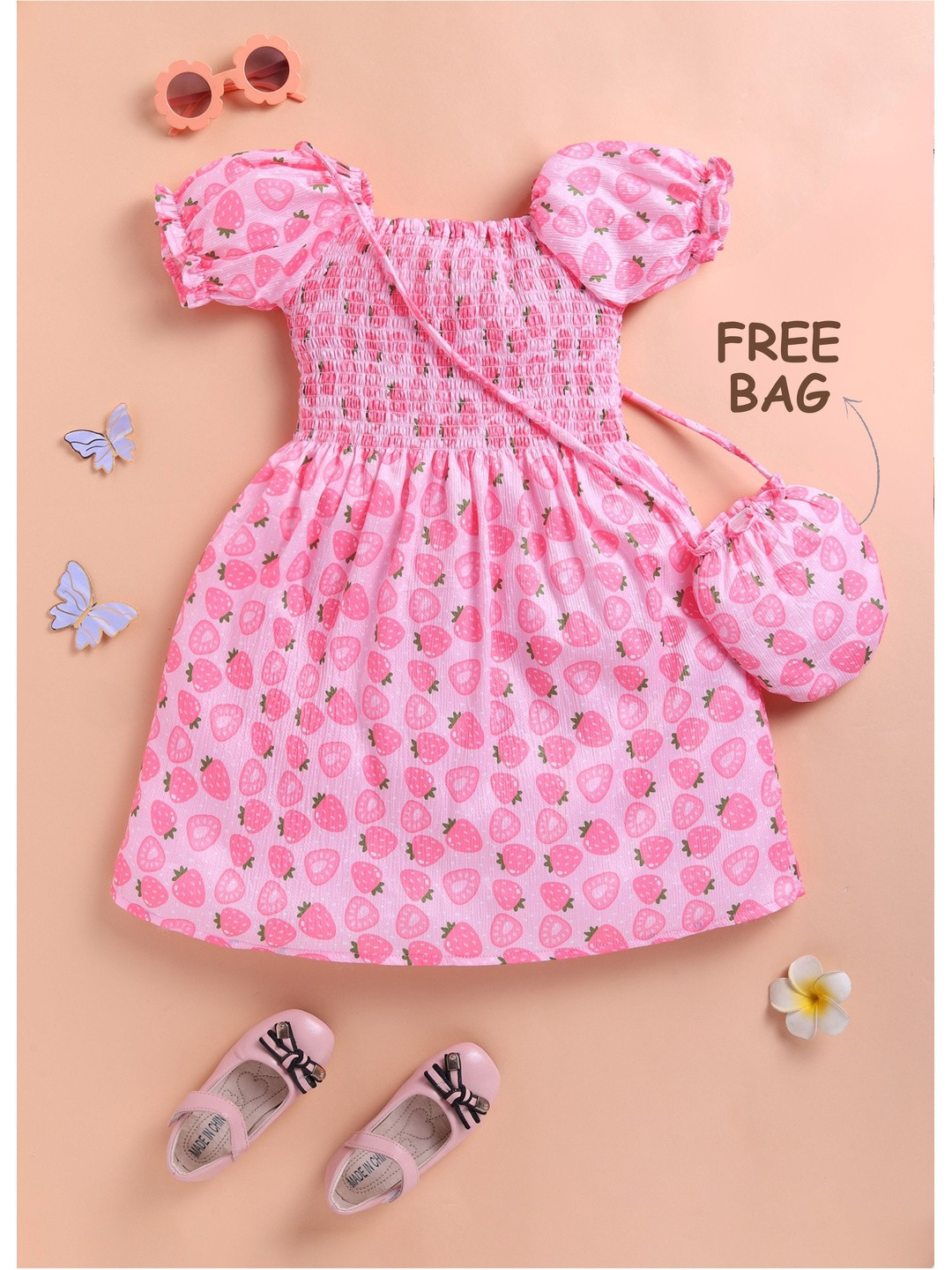 Blushh Berry Print Fit & Flare Dress