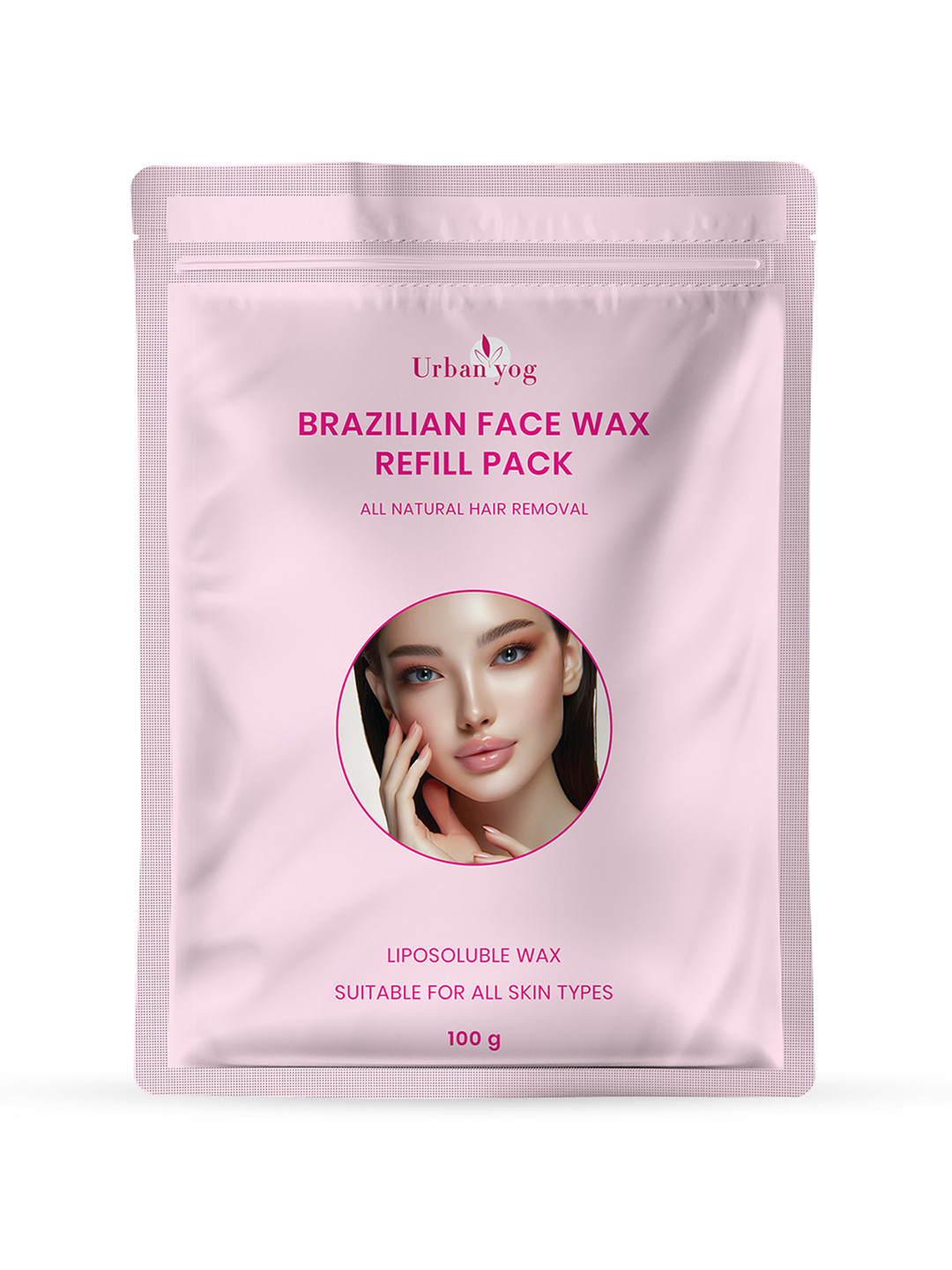 URBANYOG Liposoluble Brazilian Face Wax Refill Pack - 100g