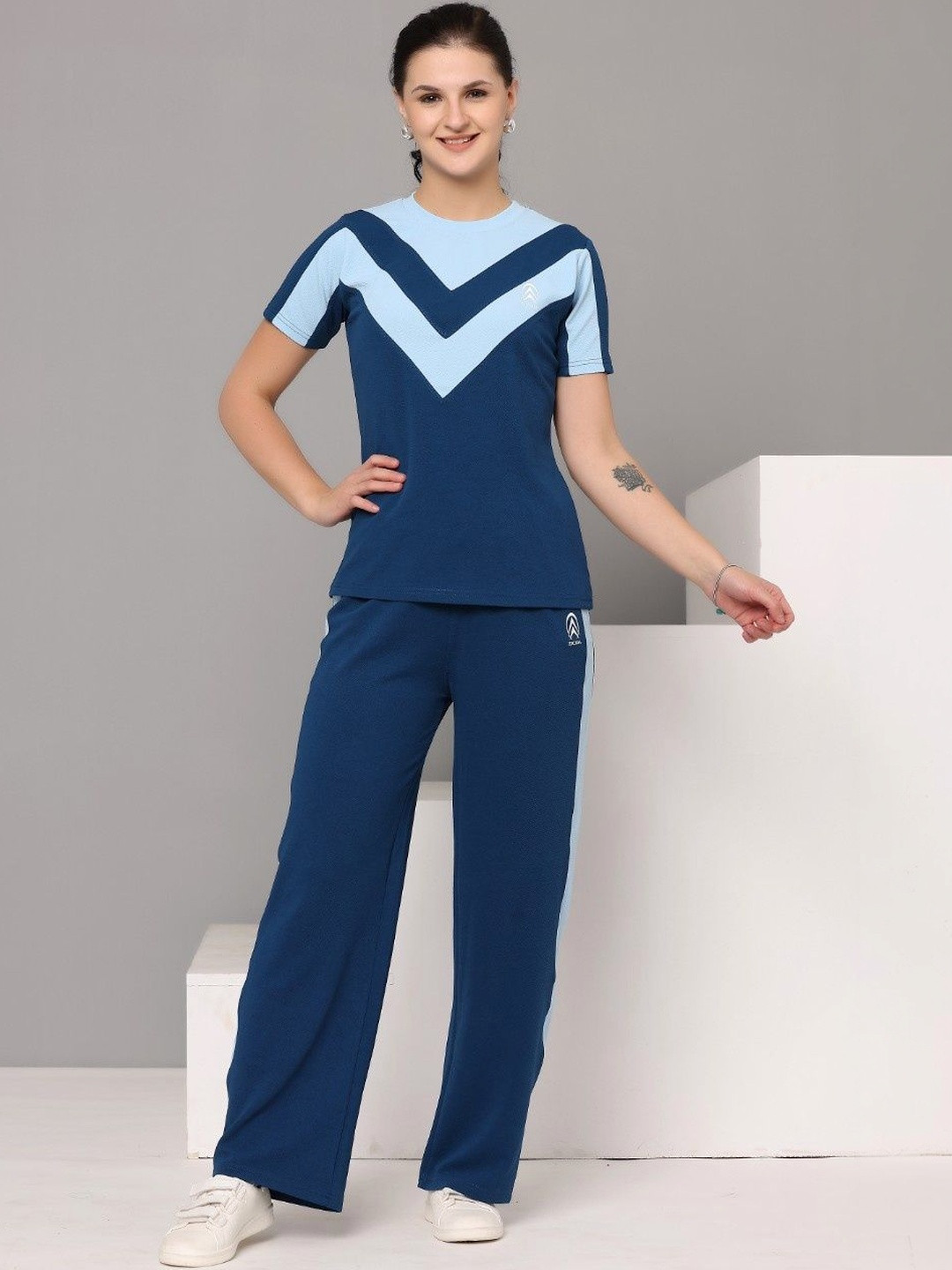 Zicada Striped T-Shirt With Trousers Co-Ords